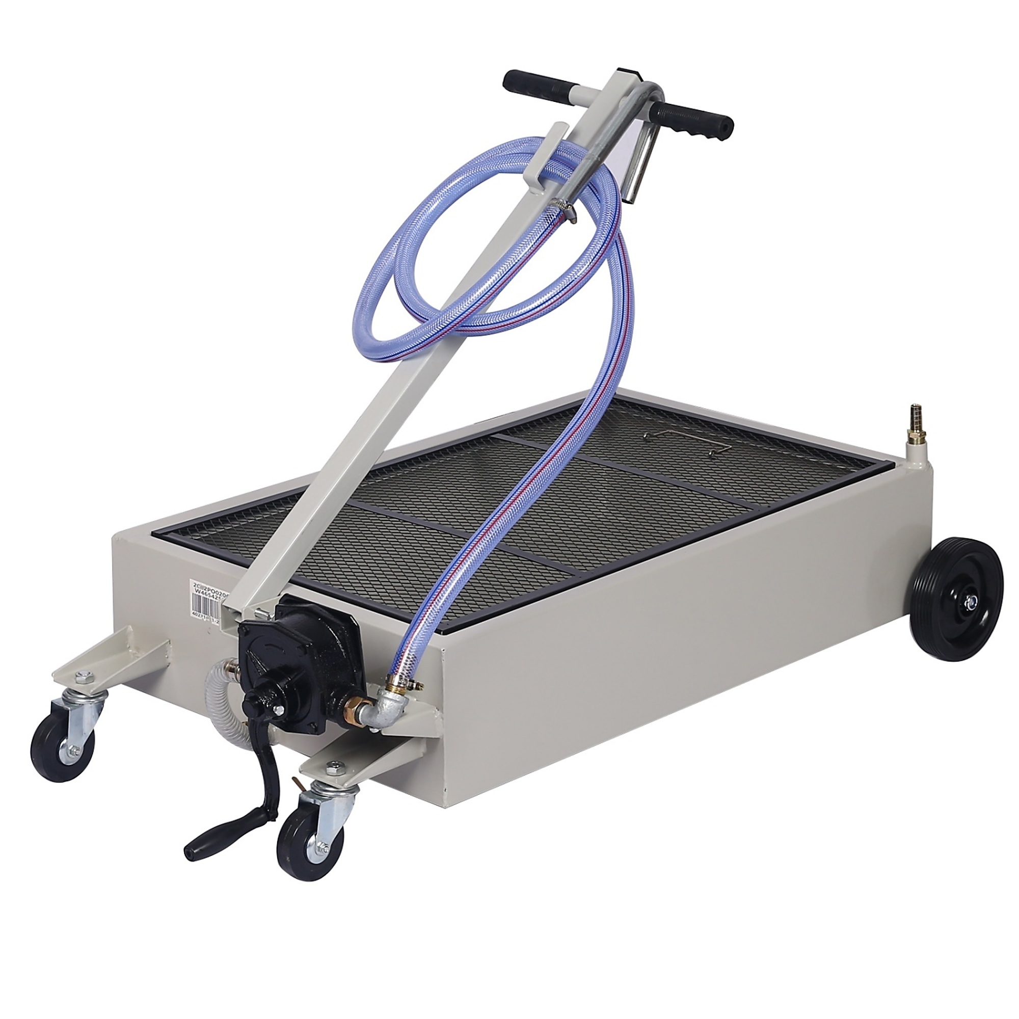 BlackTeck Low-Profile Oil Drain with Pump — 20-Gallon, High-Impact Polypropylene, 7ft. Evacuation Hose, Model# N2-42532