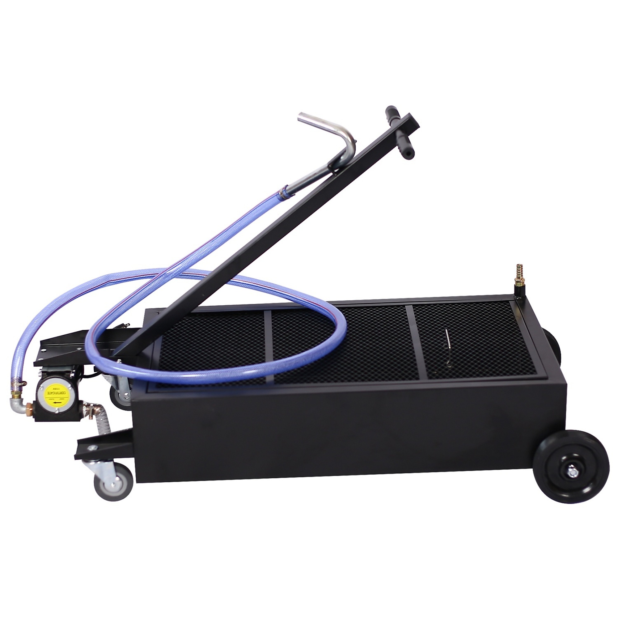 BlackTeck Low-Profile Oil Drain with Electric Pump — 25 Gal., 7ft. Hose, Model# N2-51388