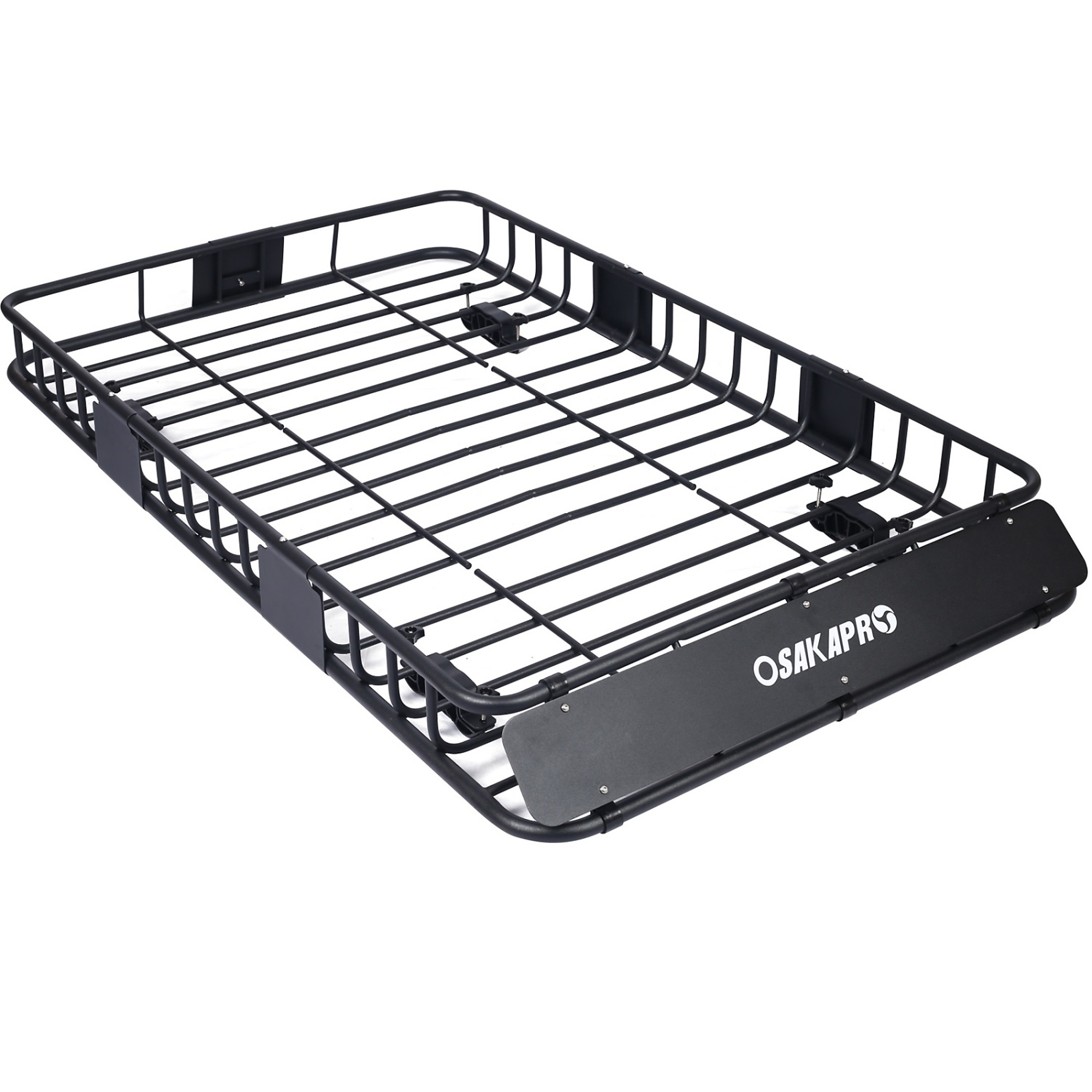 BlackTeck Motoring Roof Rack Cargo Carrier — 150-Lb. Capacity, Heavy-Duty Steel, 12ft. Tie-Down Straps, Model# N2-40103
