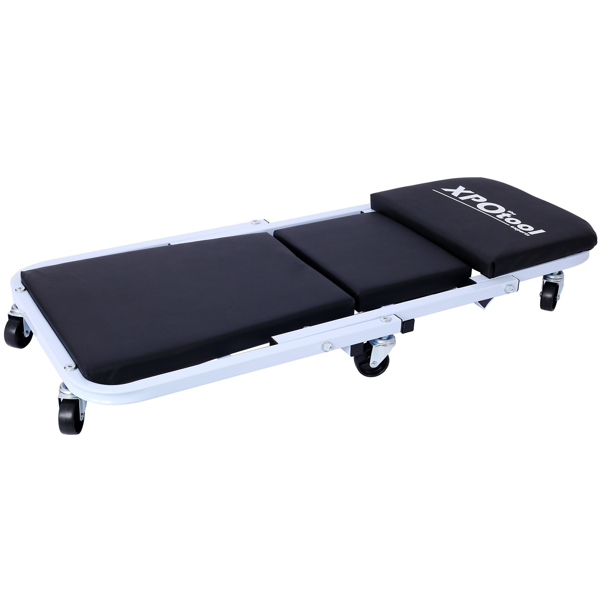 BlackTeck Mechanics Creeper Seat — 36in., 300-Lb. Capacity, 6 Wheels, White, Model# N2-146606