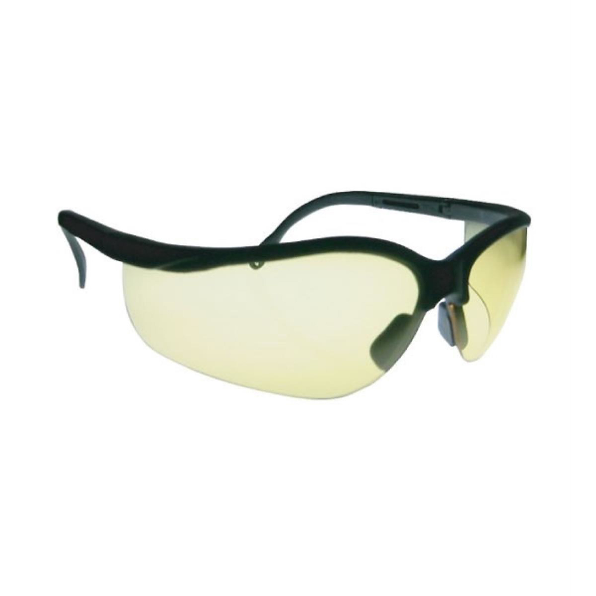 Chaos Safety Supplies Safety Glasses — Black Frame, Clear Lens, Adjustable Temples, Scratch-Resistant, Model# CSUT5800-CAF