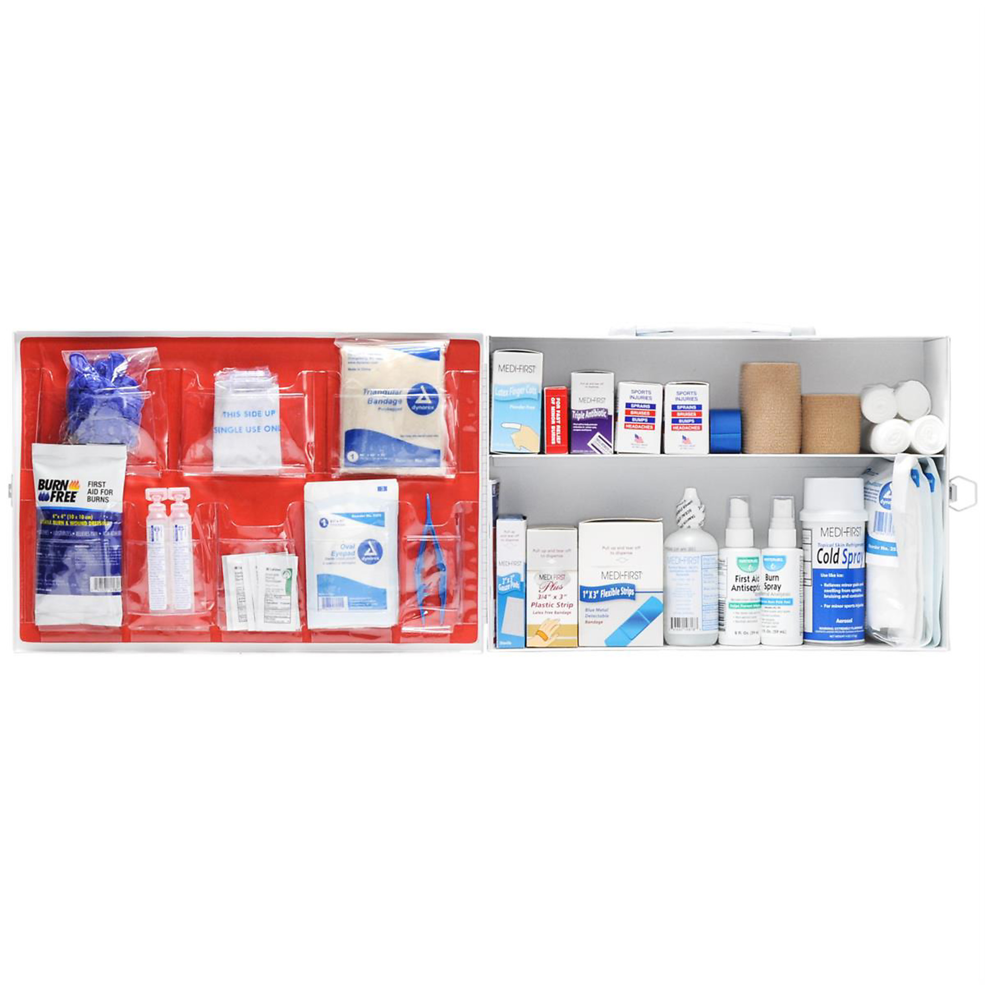 Chaos Safety Supplies First Aid Kit — Small, Metal, Wall-Mountable, Model# CSU34140EFDTC