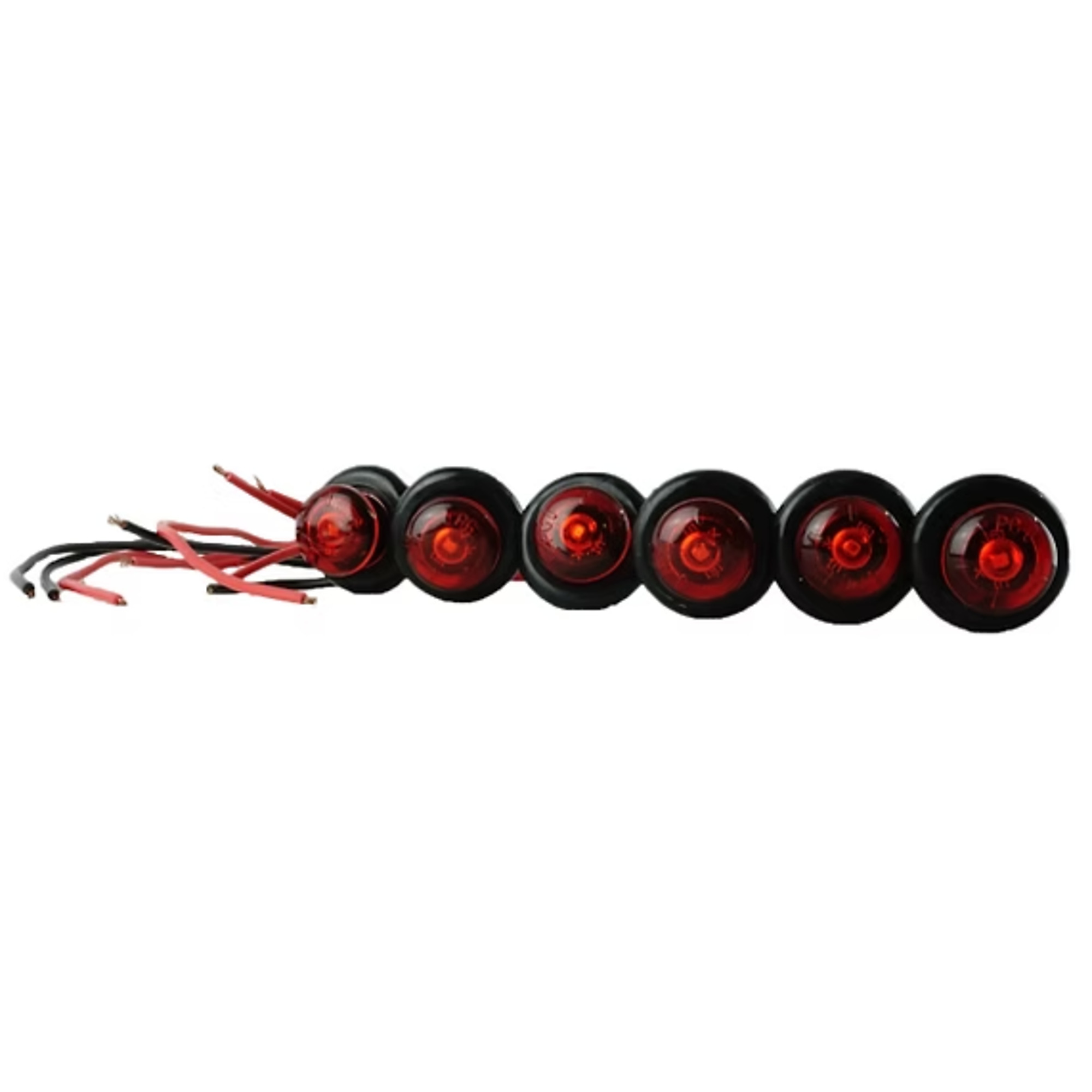 Uriah Products LED Marker Light — 3/4in. Diameter, Red, Grommet & Wire, 6-Pack, Model# UL171121