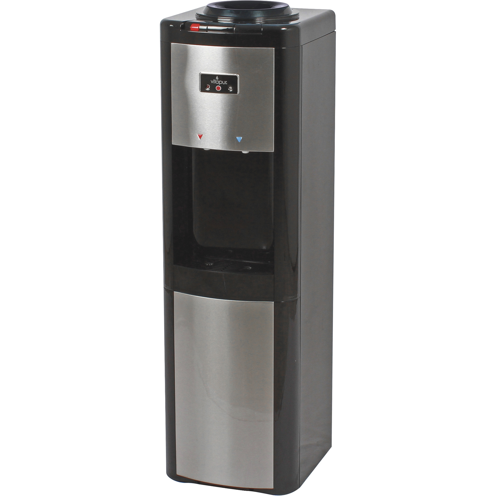 GHP Vitapur Top Load Hot/Cold Water Dispenser, Black/Stainless