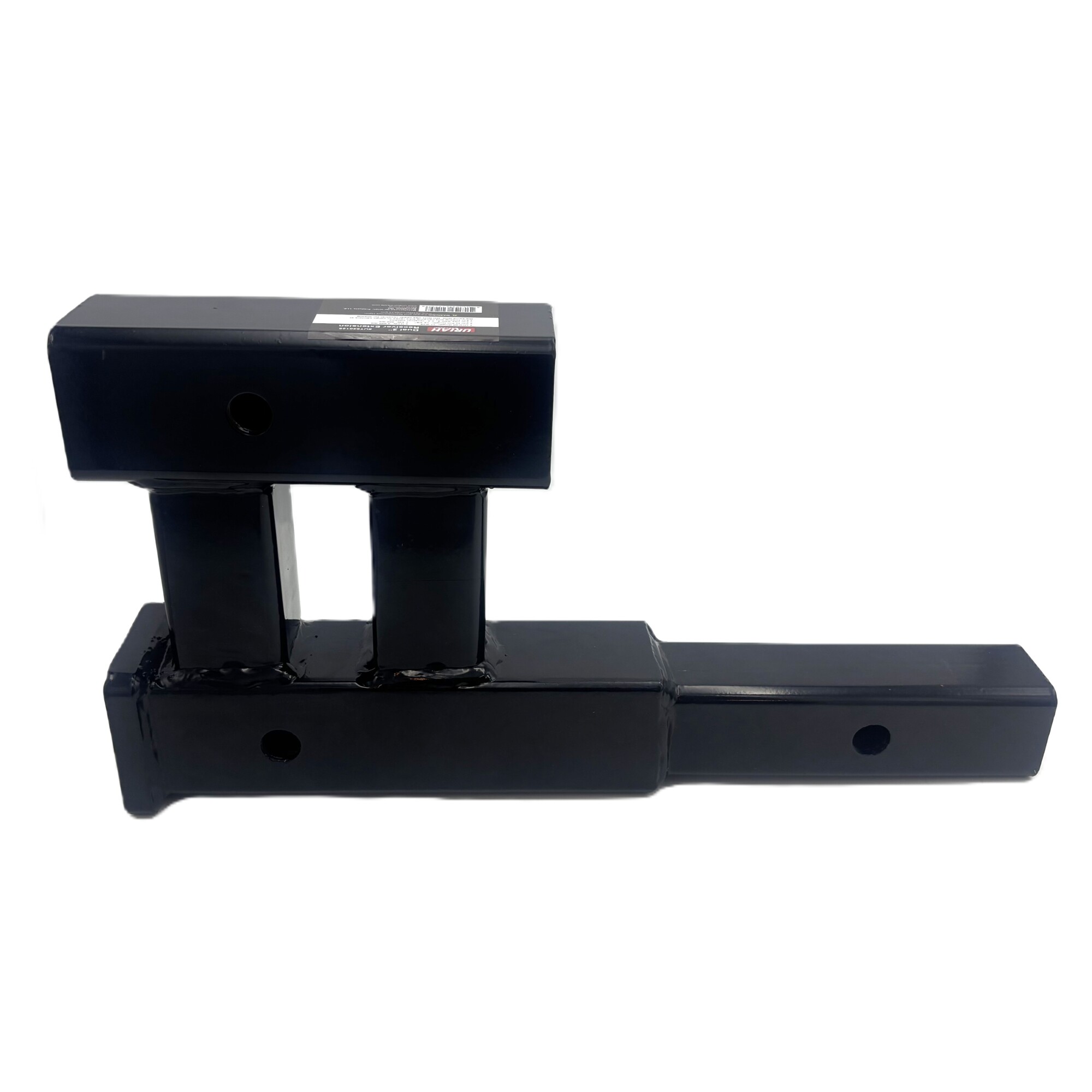 Uriah Products Receiver Extension with Dual 2in. Receivers — High-Grade Steel, Black Powder-Coated, Model# UT620125