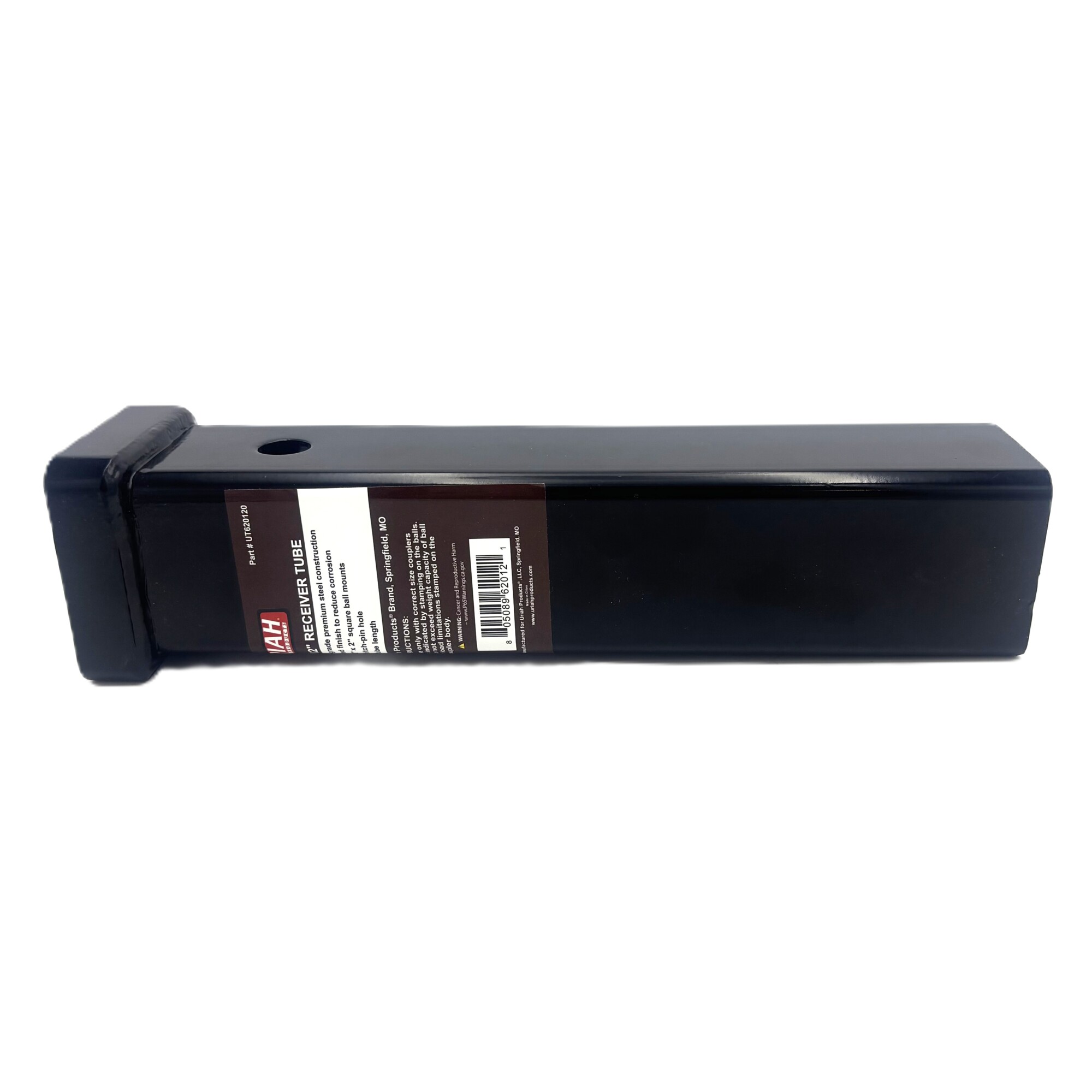 Uriah Products Receiver Tube Extension — 12in. Length, 2in. Square, Weldable Steel, Model# UT620120