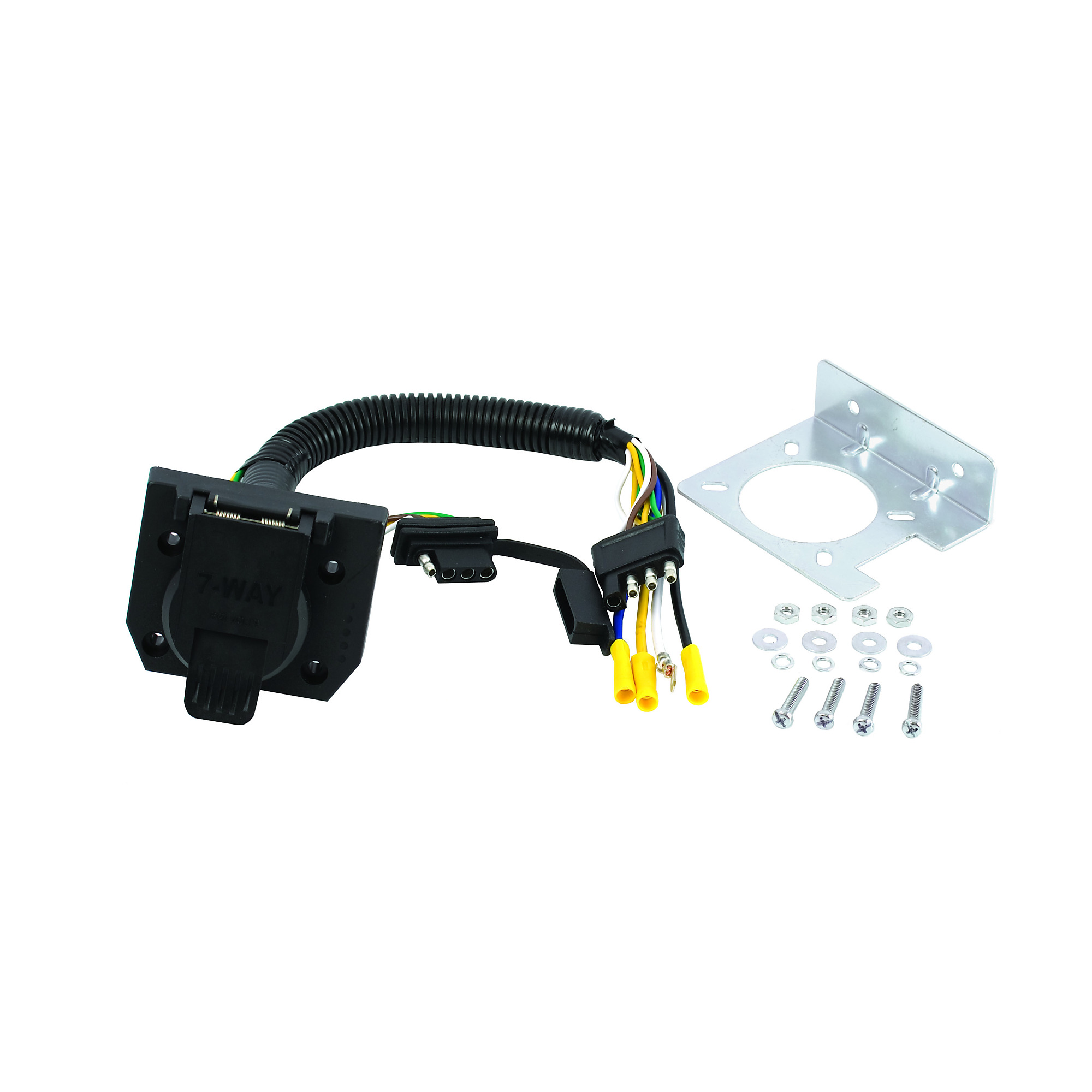 Uriah Products 4-Flat to 7-Round & 4-Flat Adapter — Includes Bracket and Hardware, Model# UE724010