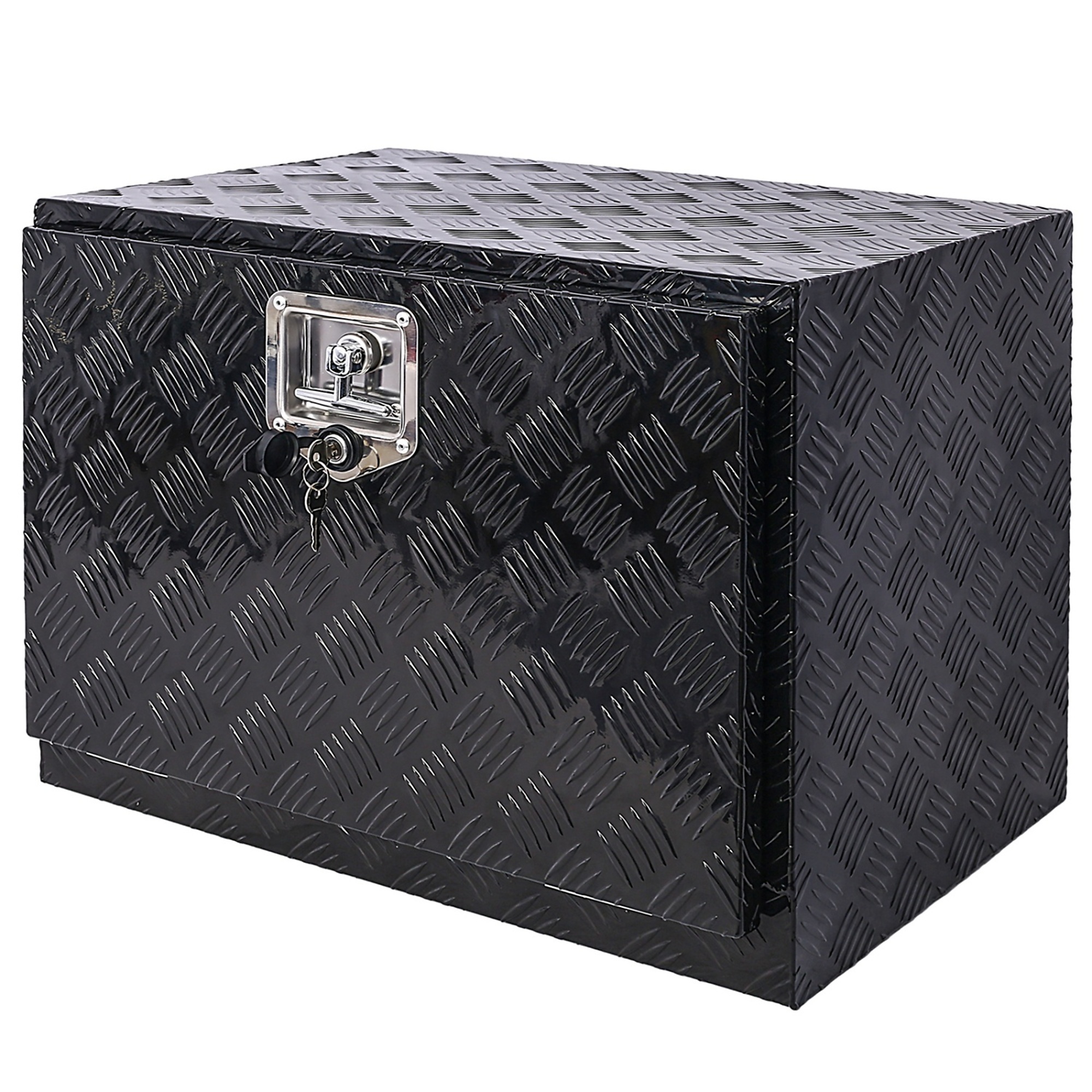 BlackTeck Aluminum Truck Tool Box — 24in., Black, Lockable, Model# N2-81857