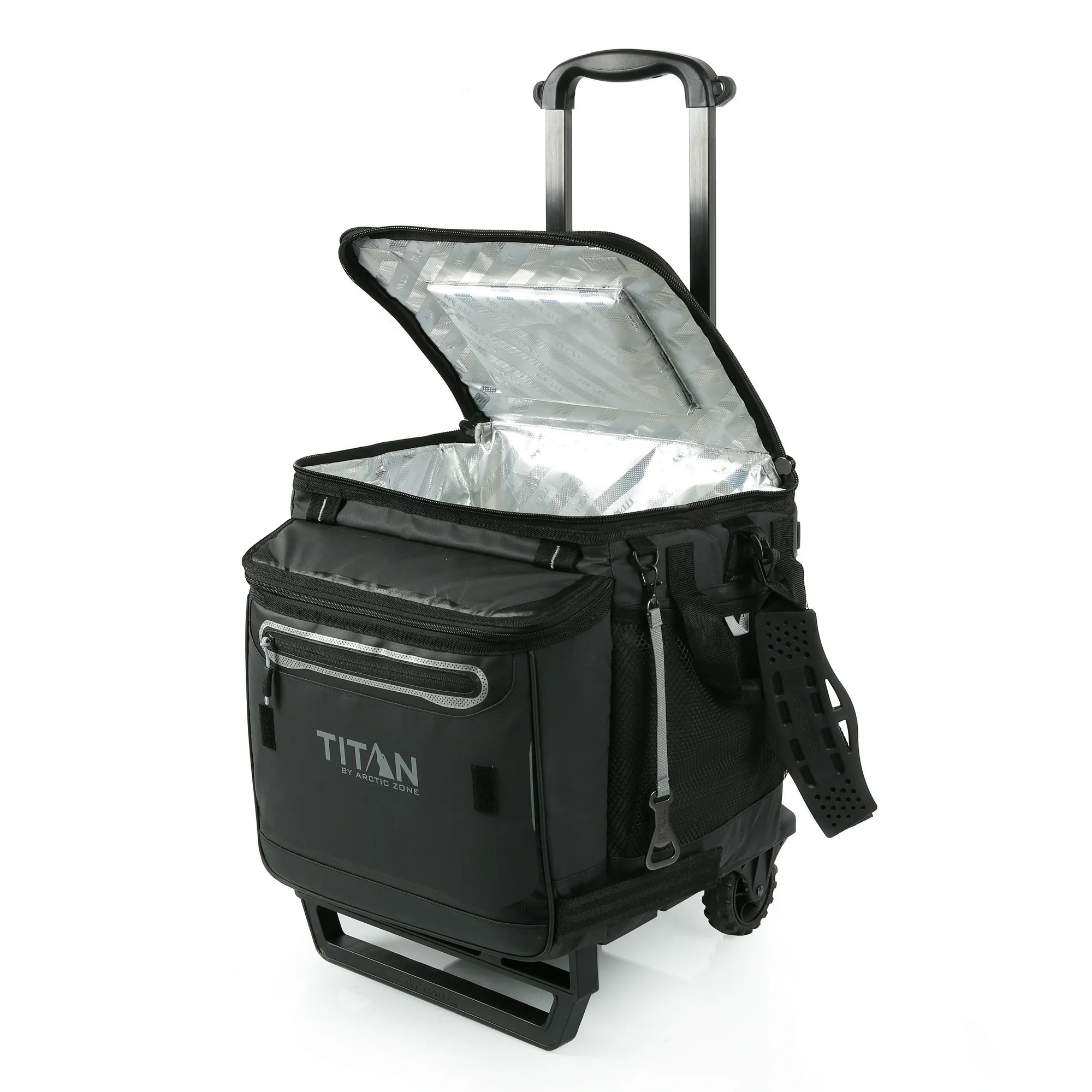 Titan Collapsible Wheeled Cooler, 60-Can Capacity, Black, Model# 10000948