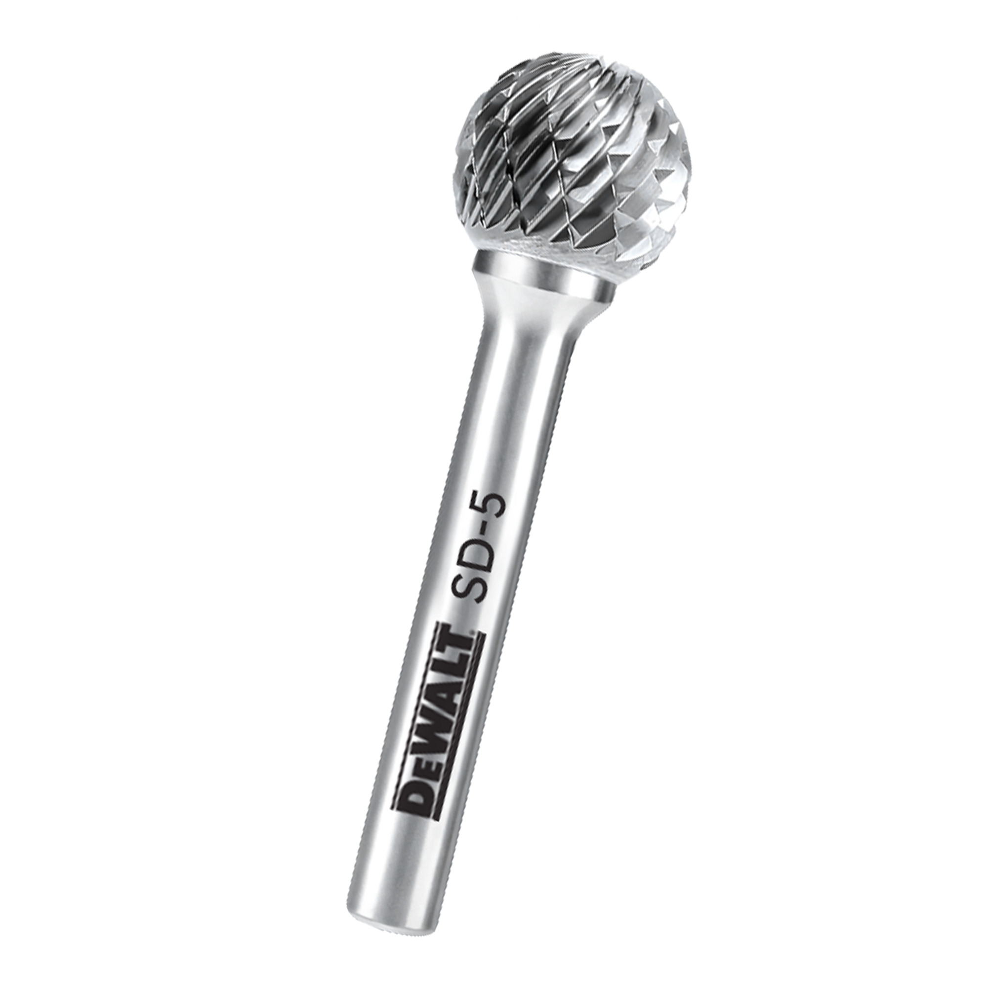 DeWalt Carbide Burr — Size SD-5, C10 Tungsten Carbide Steel, Double-Cut Teeth, Model# DXCBTJSD5