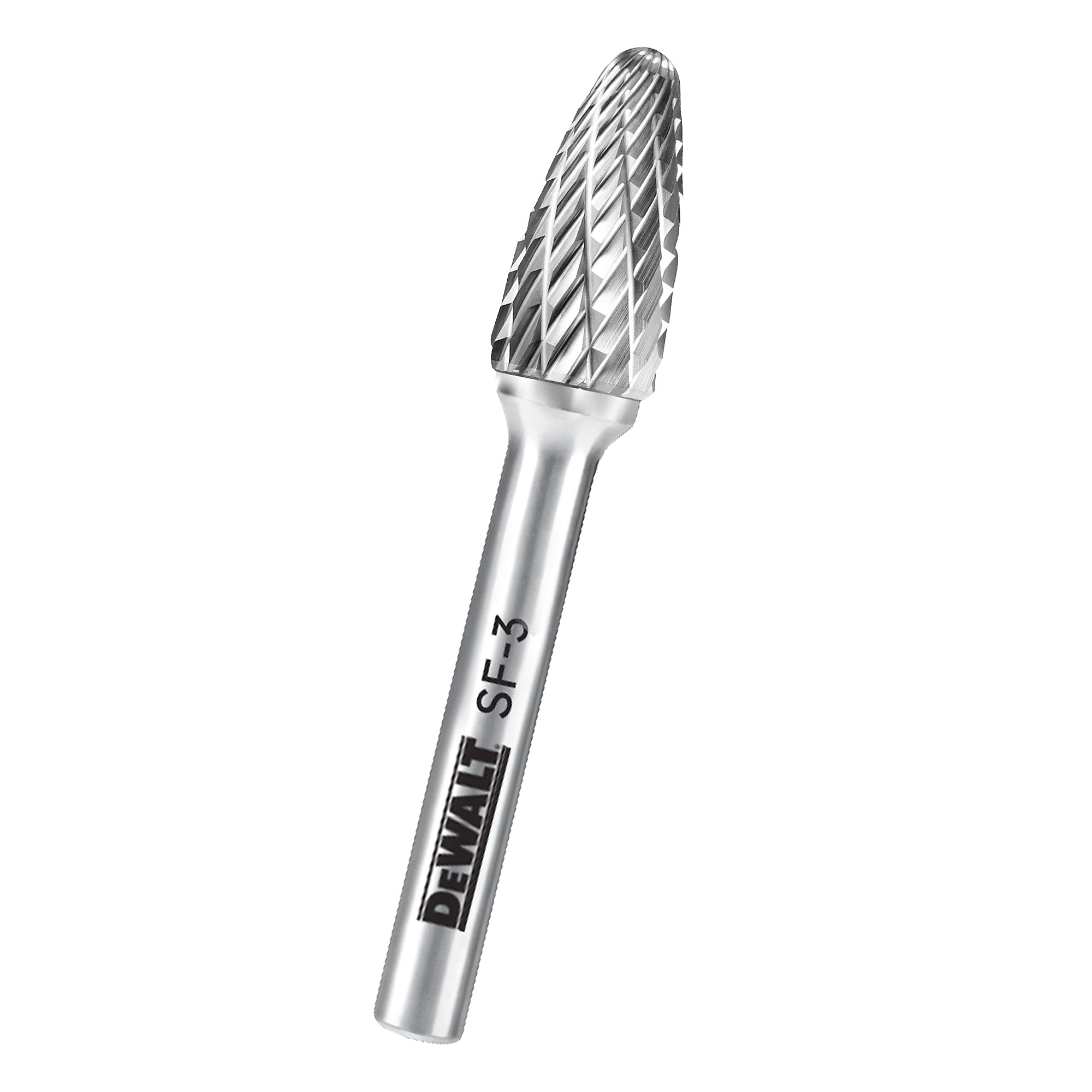 DeWalt Carbide Burr — Size SF-3, C10 Tungsten Carbide, Double-Cut Teeth, Model# DXCBTJSF3