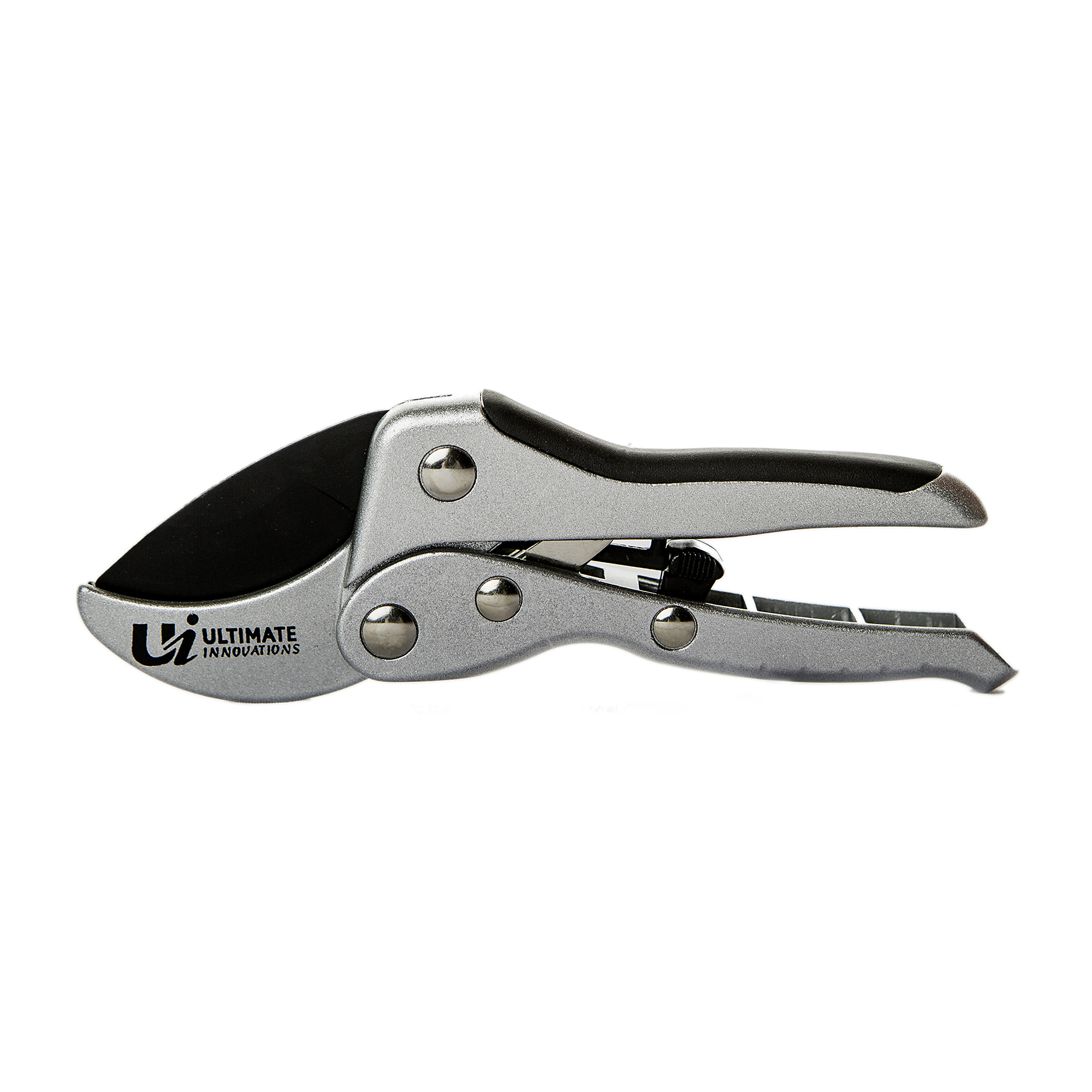 Ultimate Innovations, 2-in Steel Multipurpose Gardening Racheting Clipper, Silver, Model # RCS26