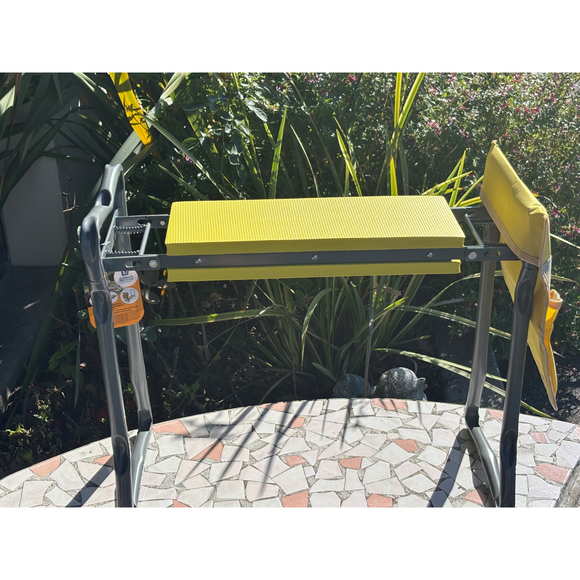 Ultimate Innovations, Steel Padded Kneeling Bench, Yellow, Model # KBY26