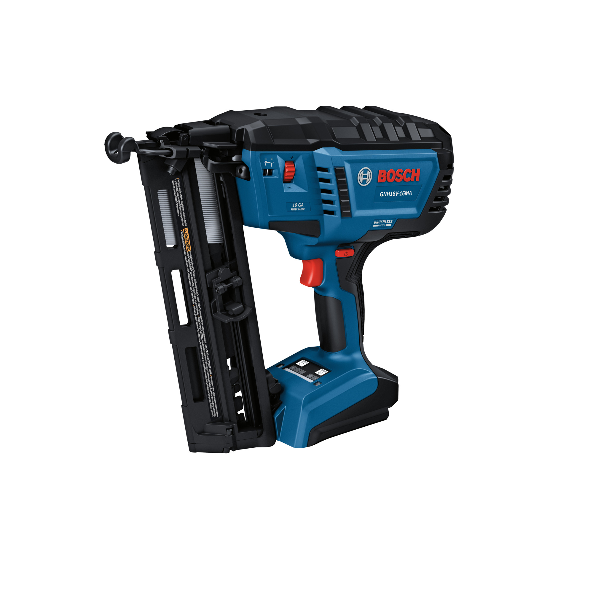 Bosch 18V Brushless 16-Ga. Angled Finish Nailer — Bare Tool, Model# GNH18V-16MAN