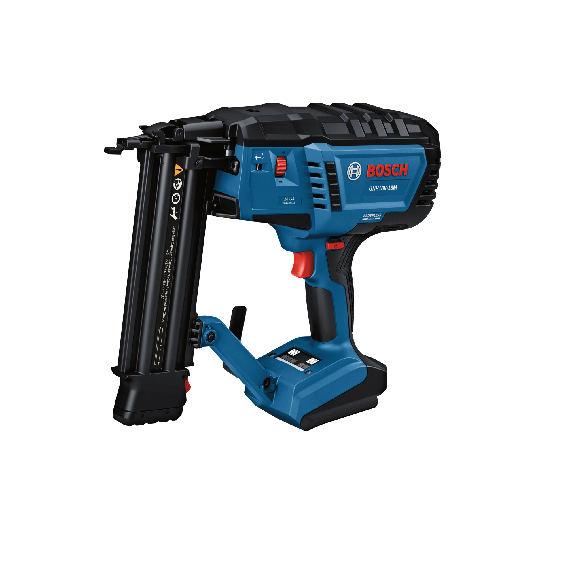 Bosch 18V Brushless 18-Gauge Brad Nailer — Bare Tool, Model# GNH18V-18MN