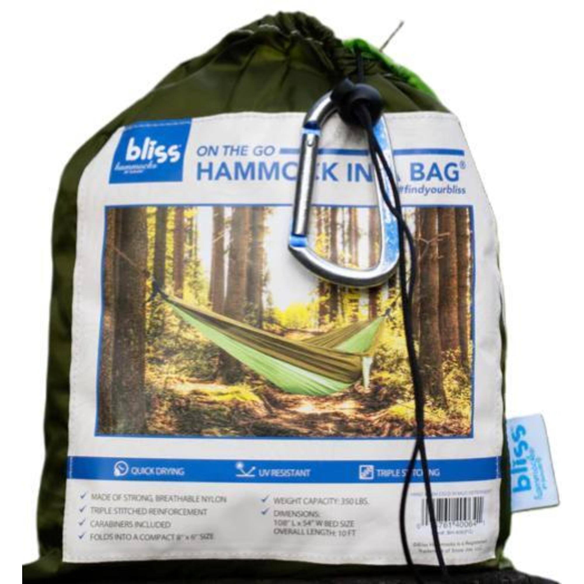 Bliss Hammock-In-a-Bag, 54in.W, 350-Lb. Capacity, Model# BH406XLN