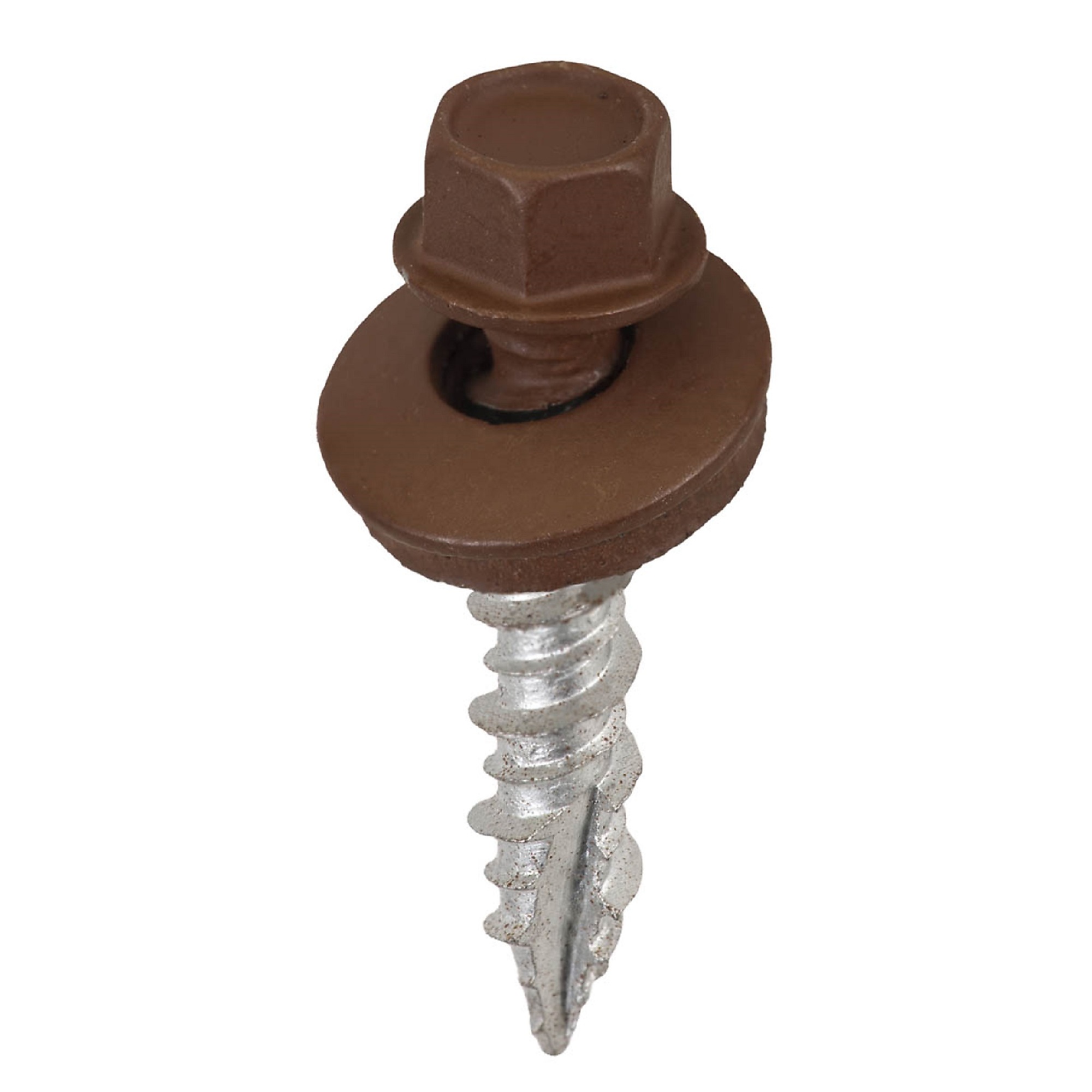 Acorn Hardware Metal-to-Wood Screws — #9 x 1in., Hex, Brown, 250 Pcs ...