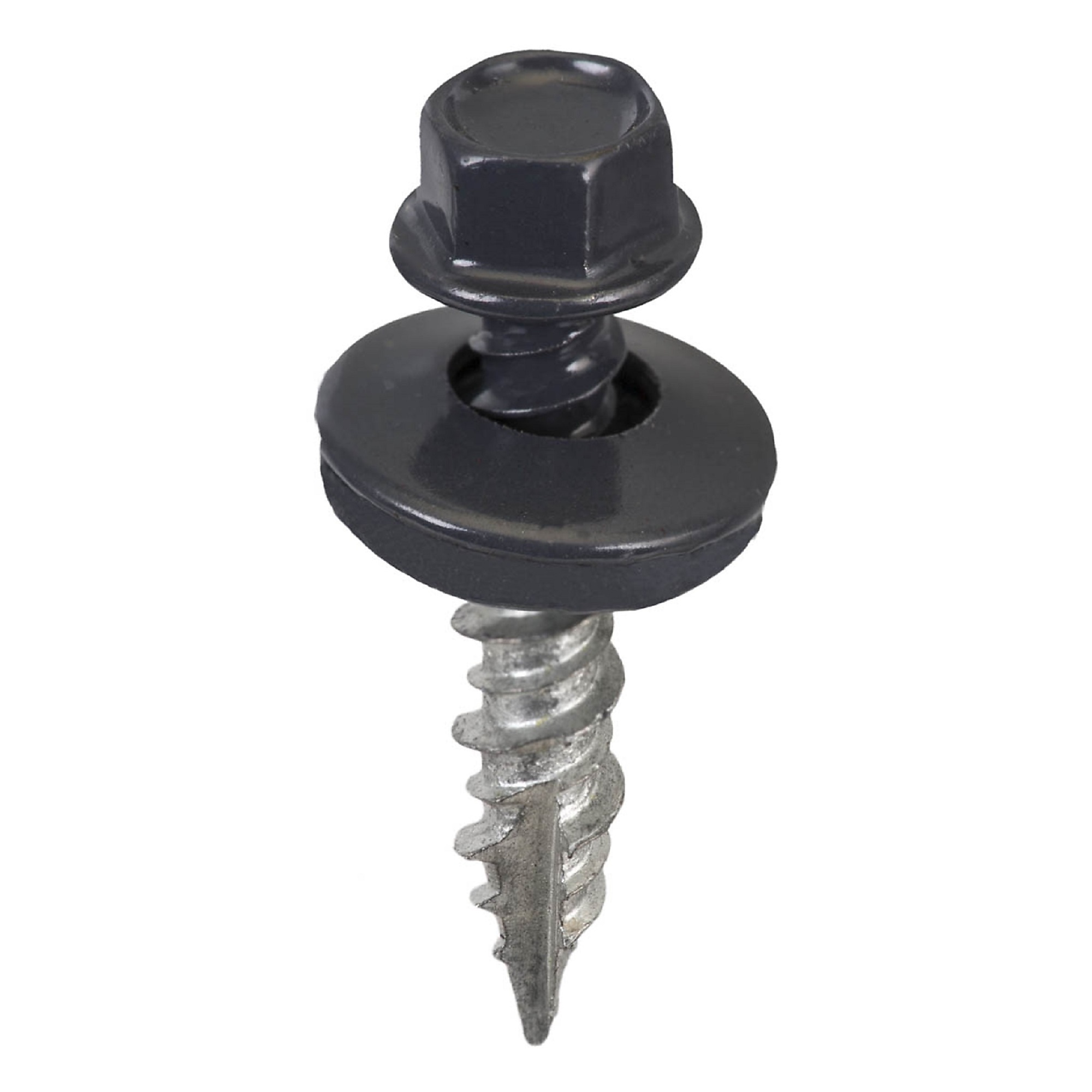Acorn Hardware Metal-to-Wood Screws — #9 x 1in., 1/4in. Hex Head, Charcoal Gray, 250 Pcs, Model# SW-MW1CG250