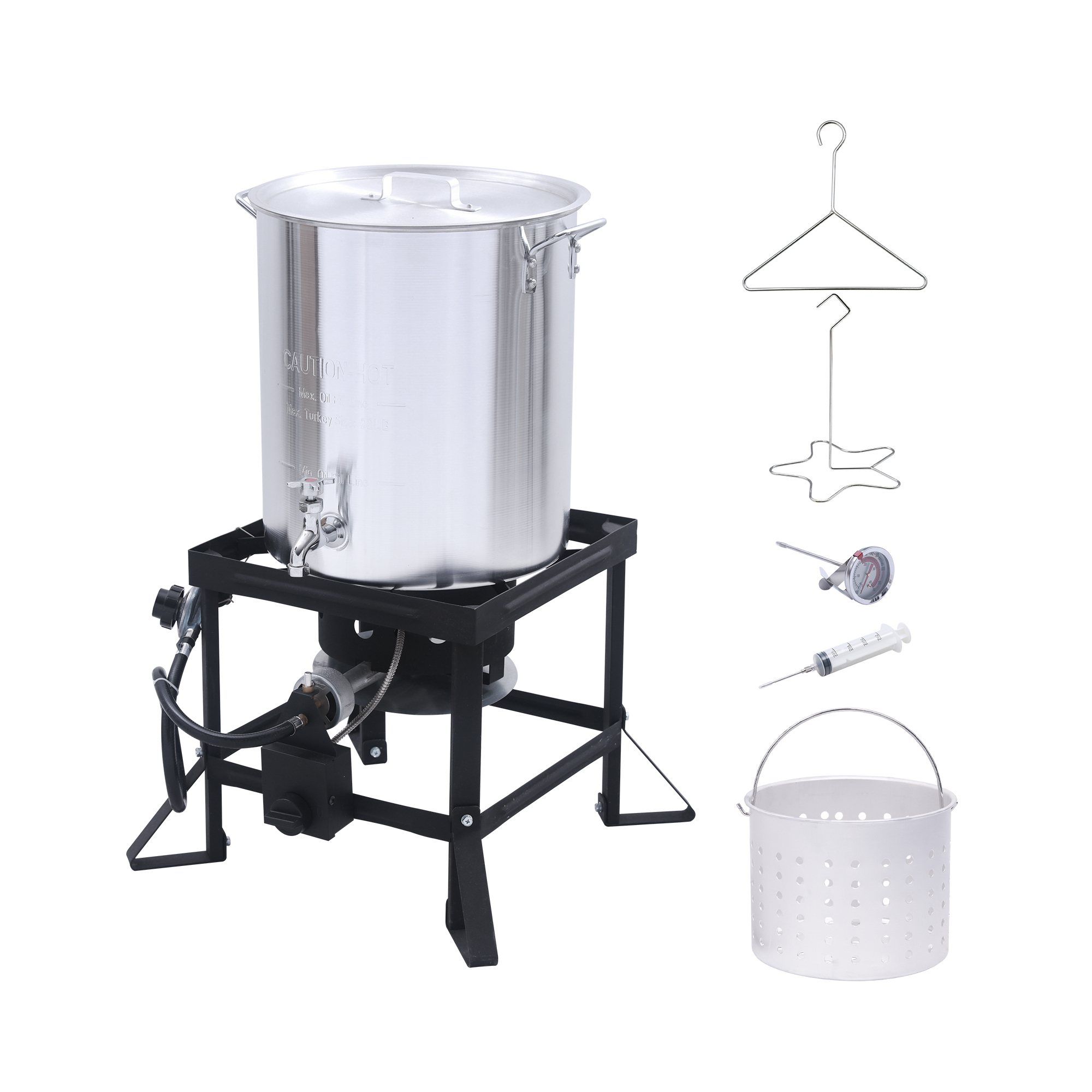 Vantana Outdoor Camping Fryer — 36 Qt., 50,000 BTU, Aluminum Pot, Drain Valve, Timer, Model# VTOD2A-CM145
