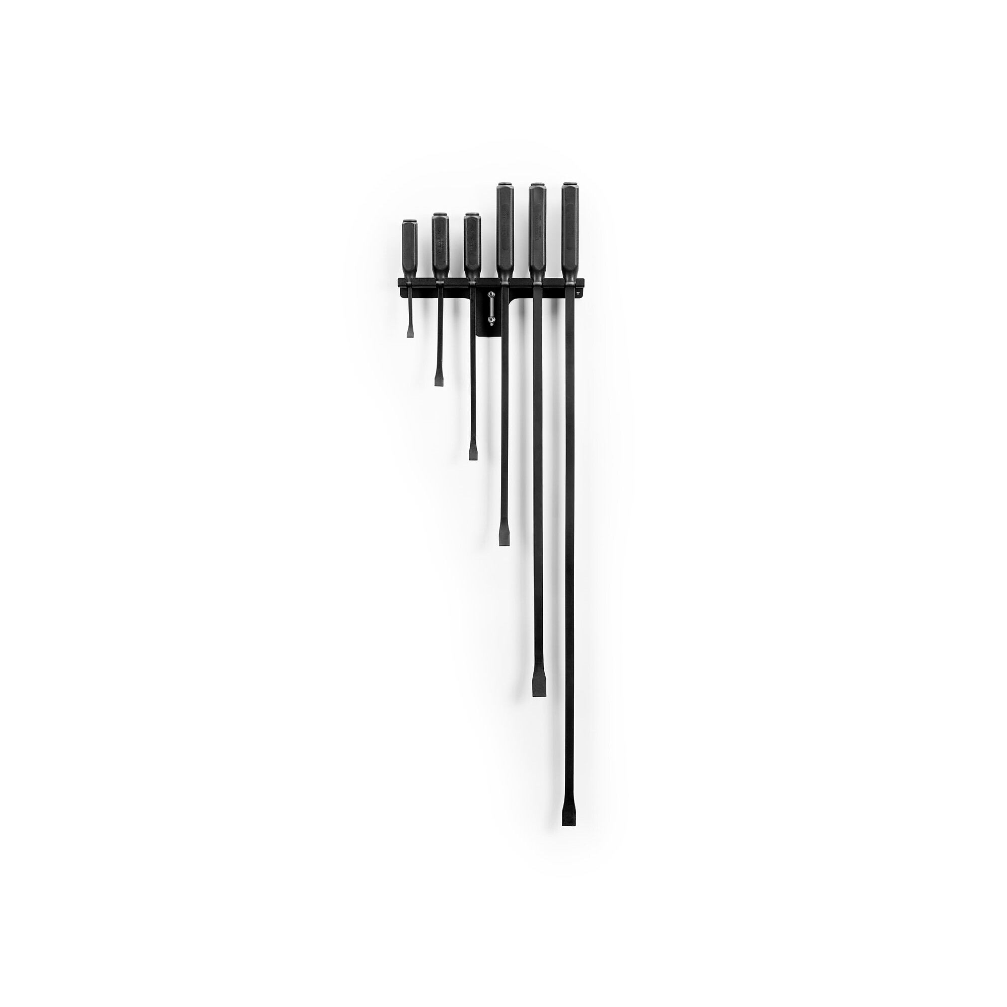 TEKTON Angled End Handled Pry Bar Set with Wall Hanger, 6-Piece (8, 12, 17, 25, 36, 45 in.) | LSQ96505