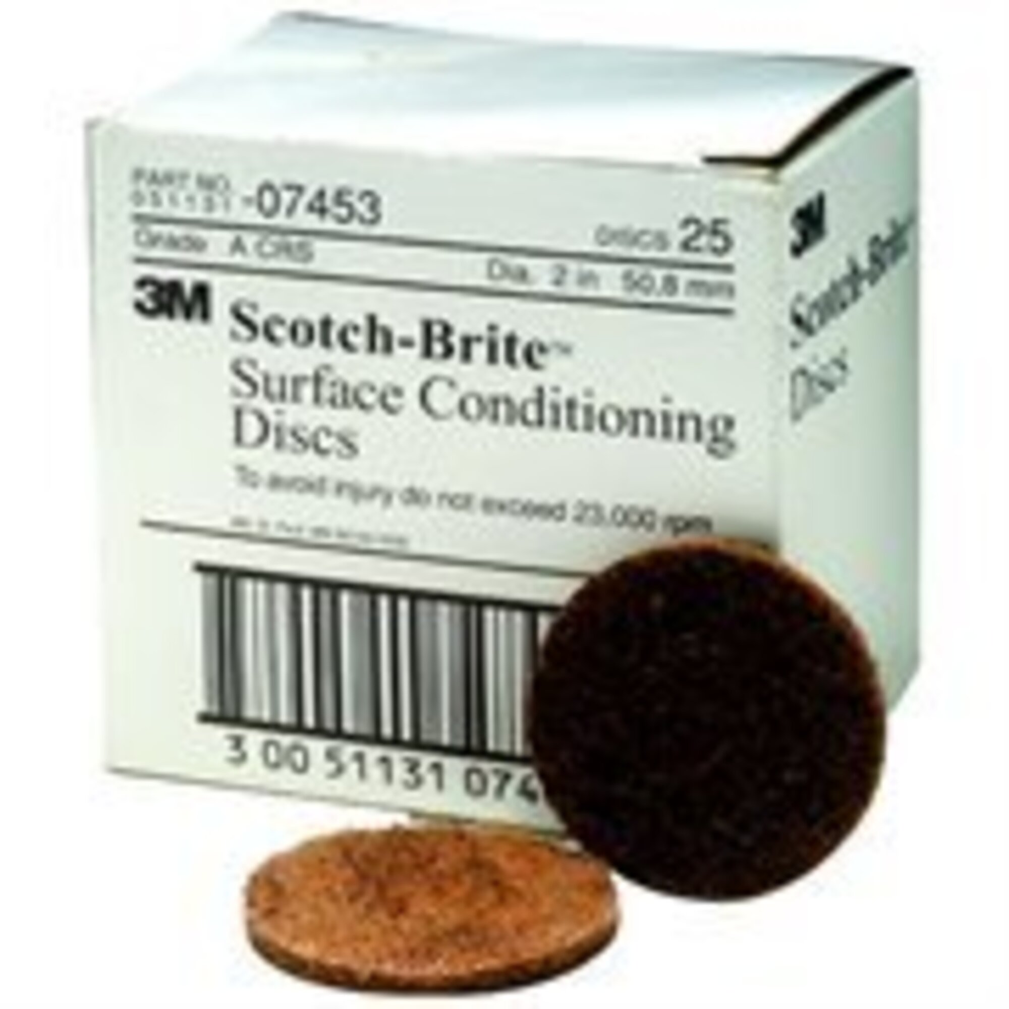 3M Velcro Discs — 2in., Coarse, Brown, 25 Pcs, Model# MMM7453