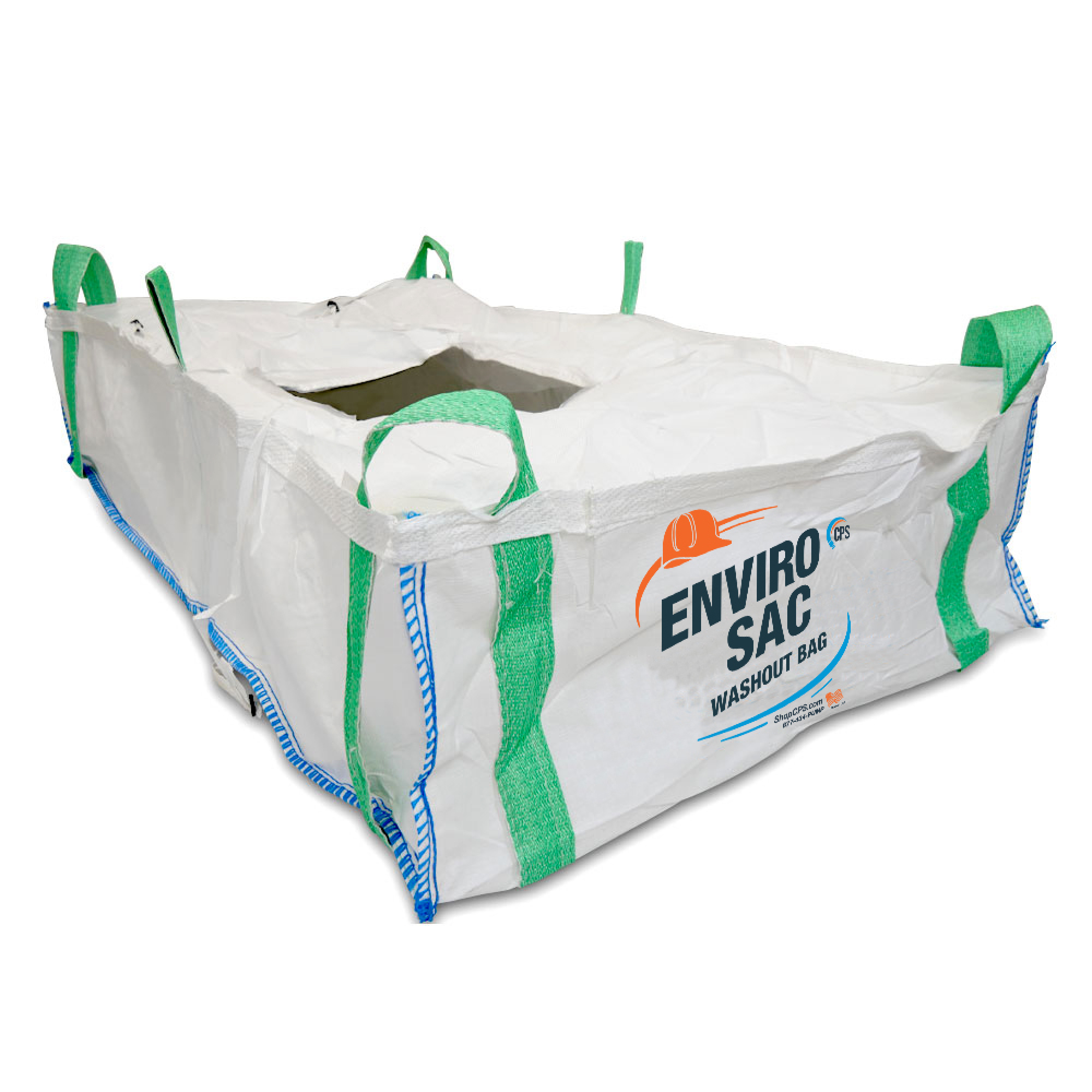 Concrete Pump Supply, Envirosac Large Hopper Washout Bag - Lined, L72'' x W42'' x H16'' - 1.2CY