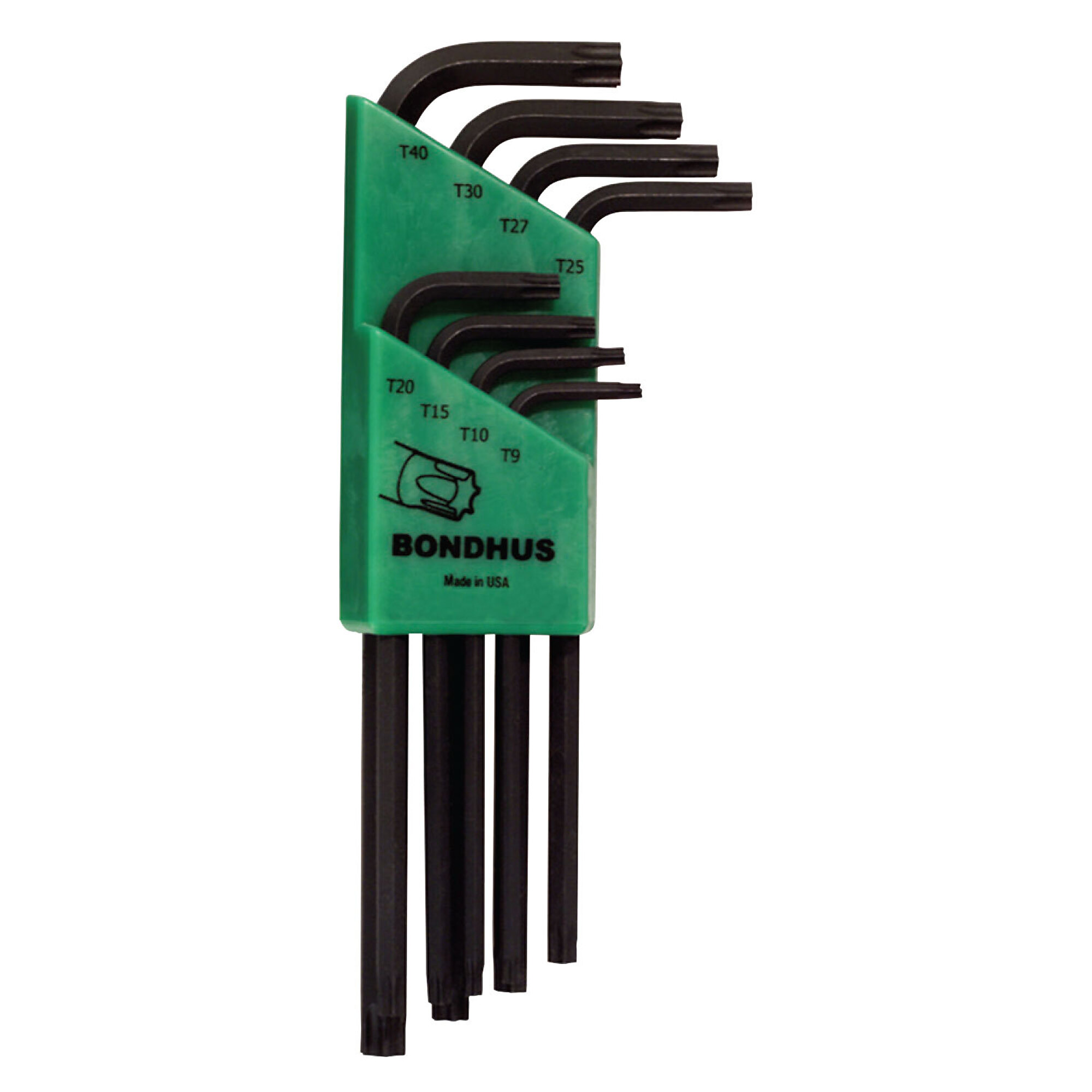 Bondhus Tamper Resistand Torx L-wrench Set of 8, TR9-TR40, Model 32434