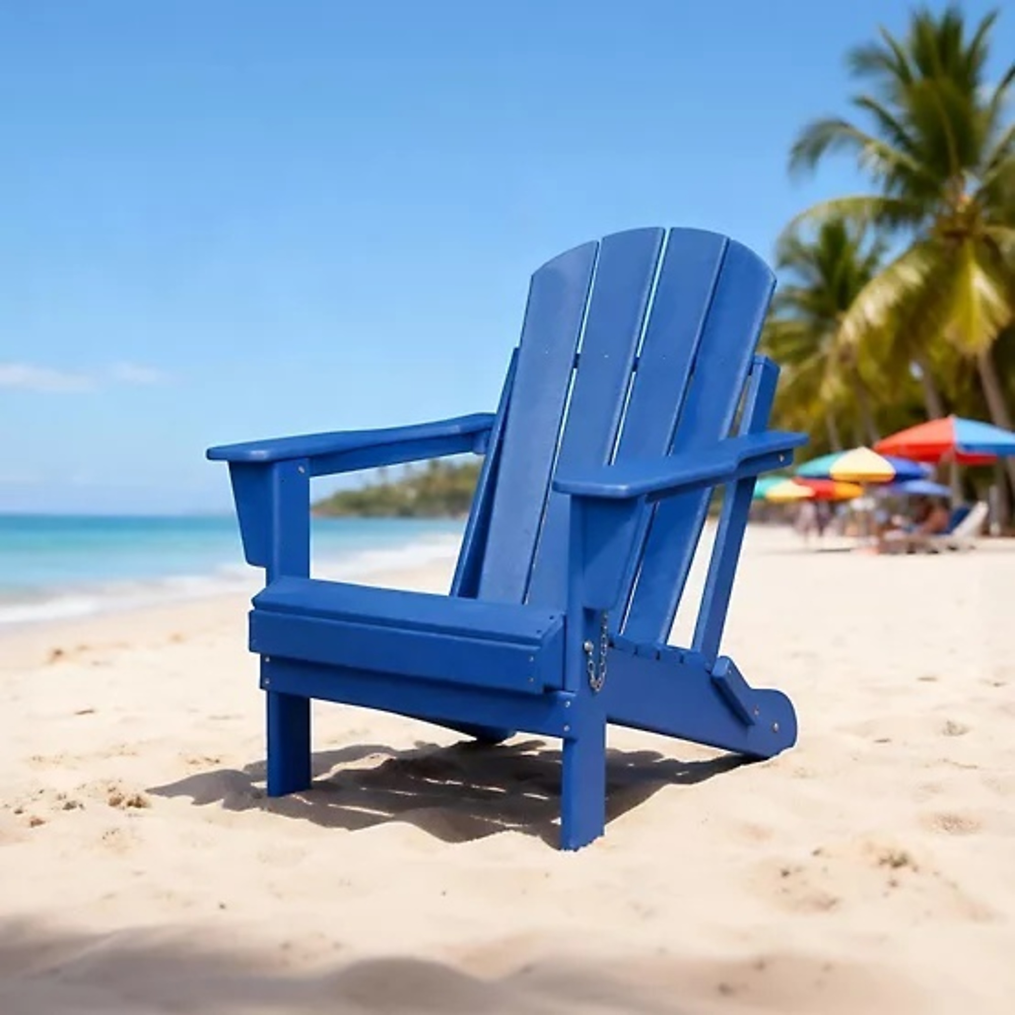 HDPE Folding Chair-Blue