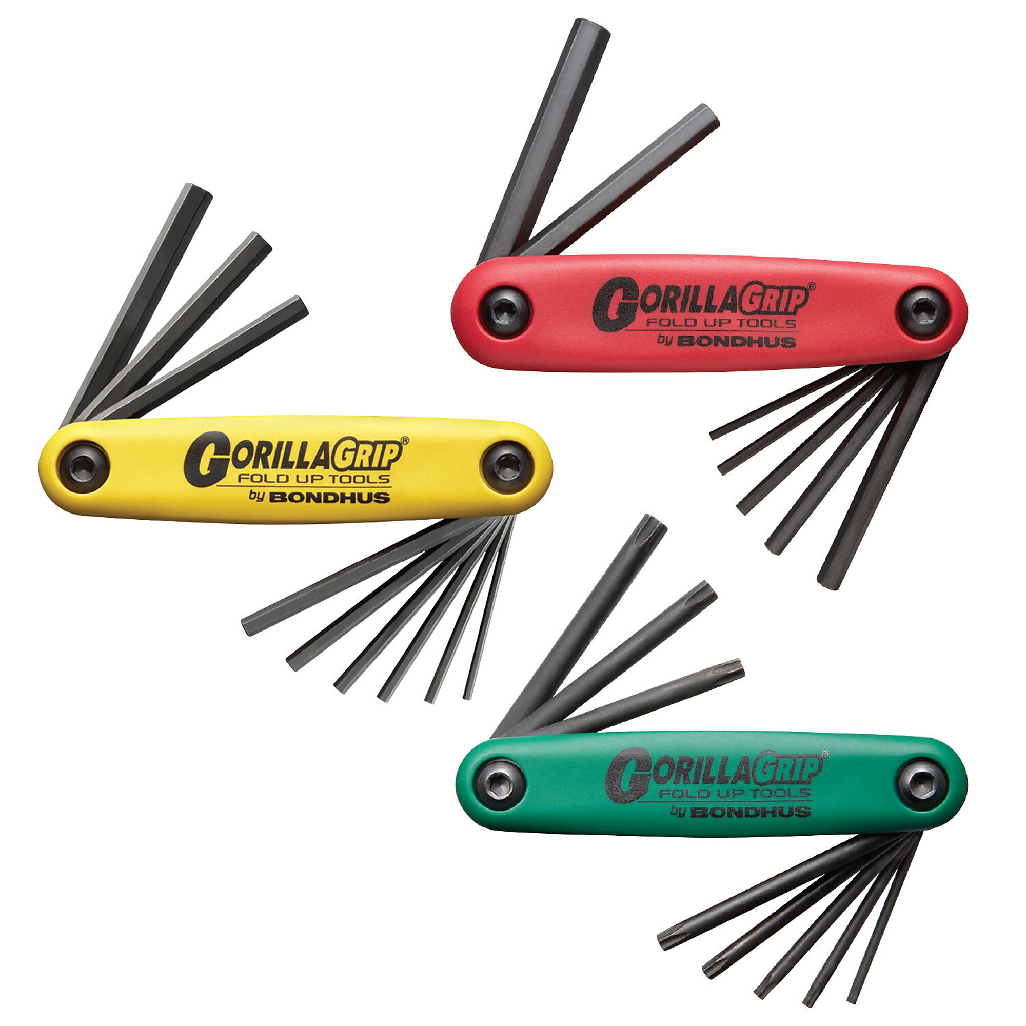 Bondhus Fold-Up Set of 24, 3 pk Inch/Metric/Torx, Model 12533