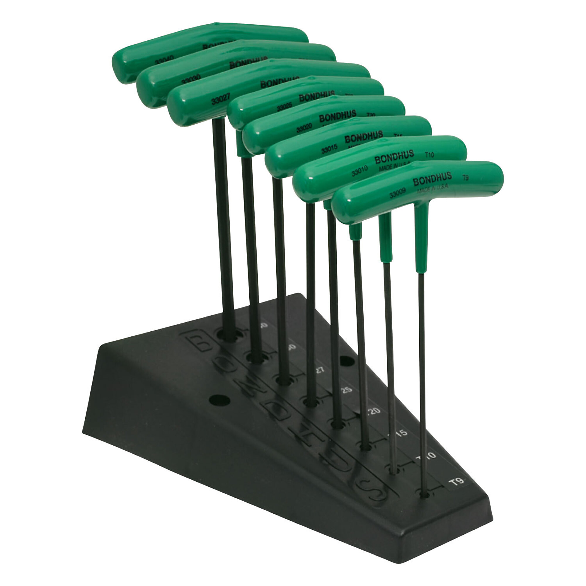 Bondhus Torx T-Handle Set of 8, T9-T40 with stand, Model 33034