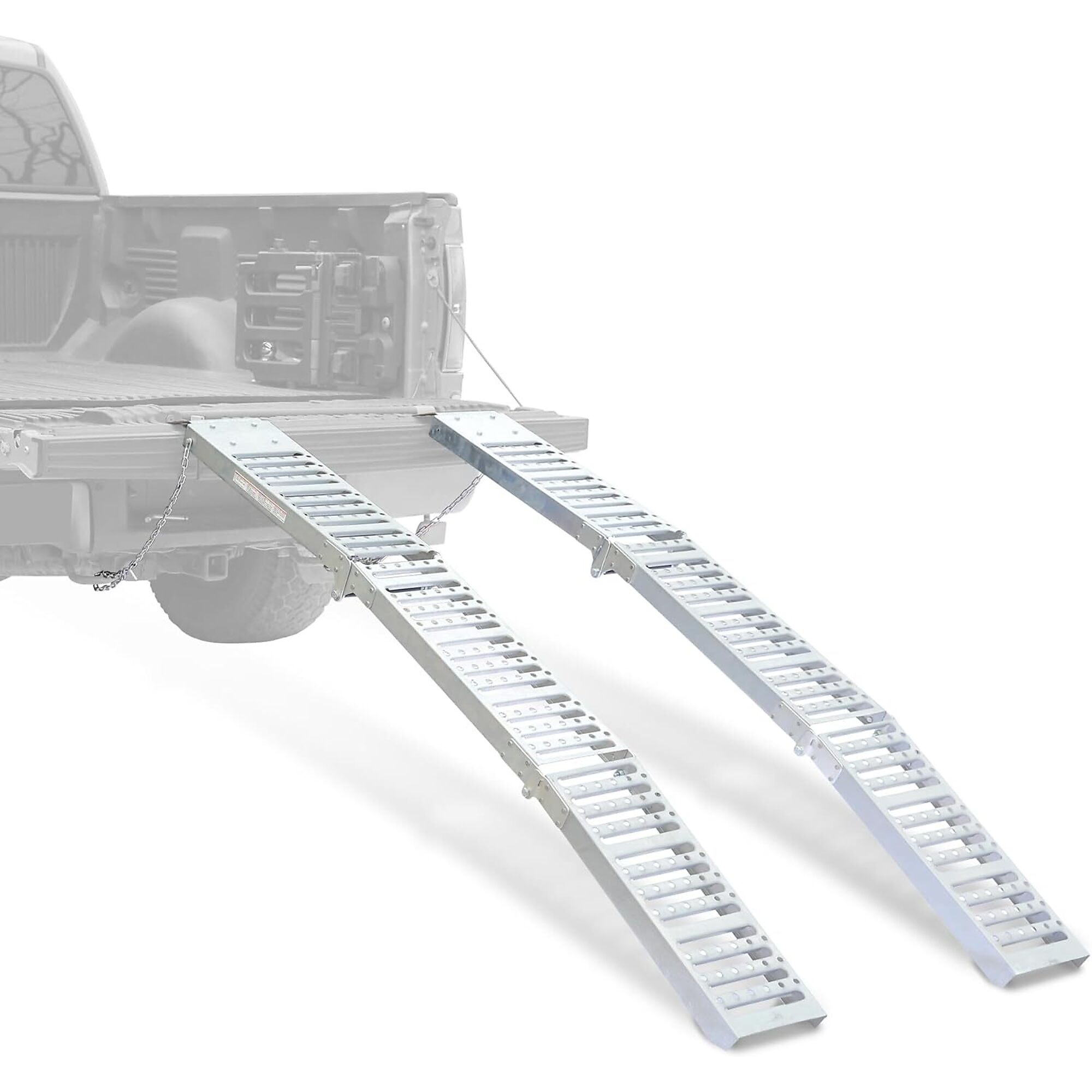 72" x 9" Tri-Fold Steel Truck Ramps, 1000 LBS Capacity, Folding Trailer Ramps for Motorcycles, Ebikes, Dirtbikes and ATVs, Heavy Duty Loading Ramps for Trailer Pickup Truck, 2 Pcs