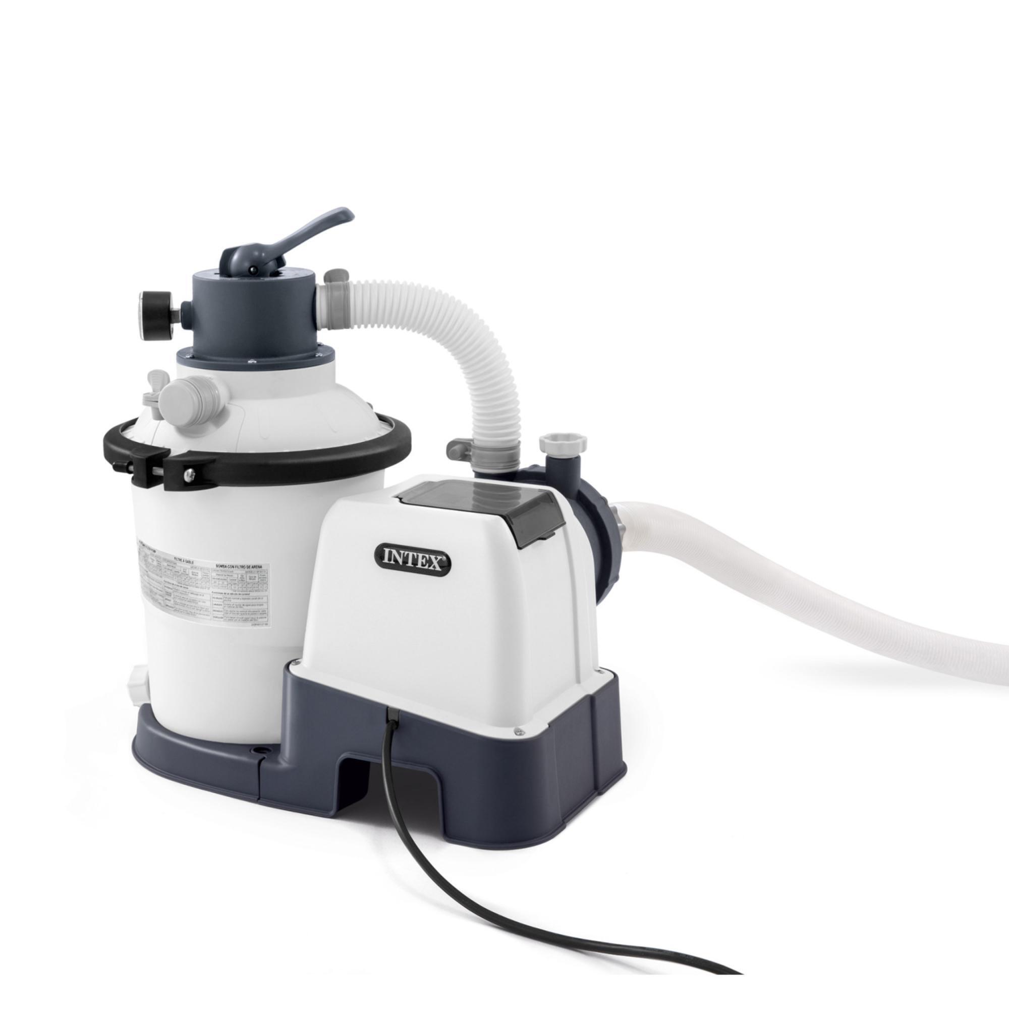 Intex Krystal Clean Sand Filter Pump, 925 GPH, Filters 925 Gallons Per Hour