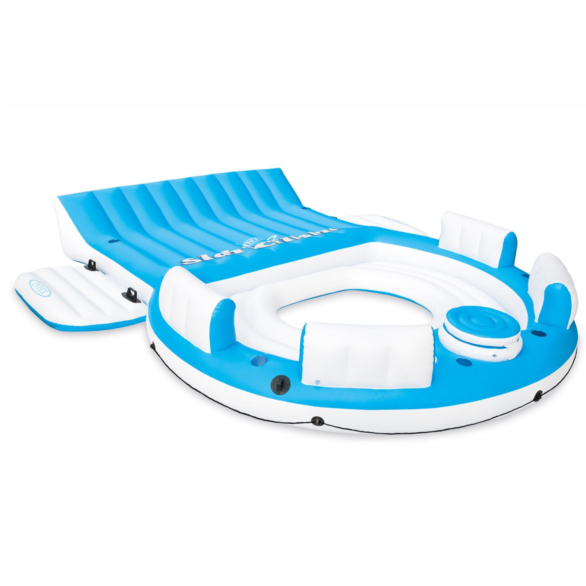 Intex Splash N Chill Island, Inflatable Relaxation Lake Island Float, Oversized Water Float Has Seating For Multiple People