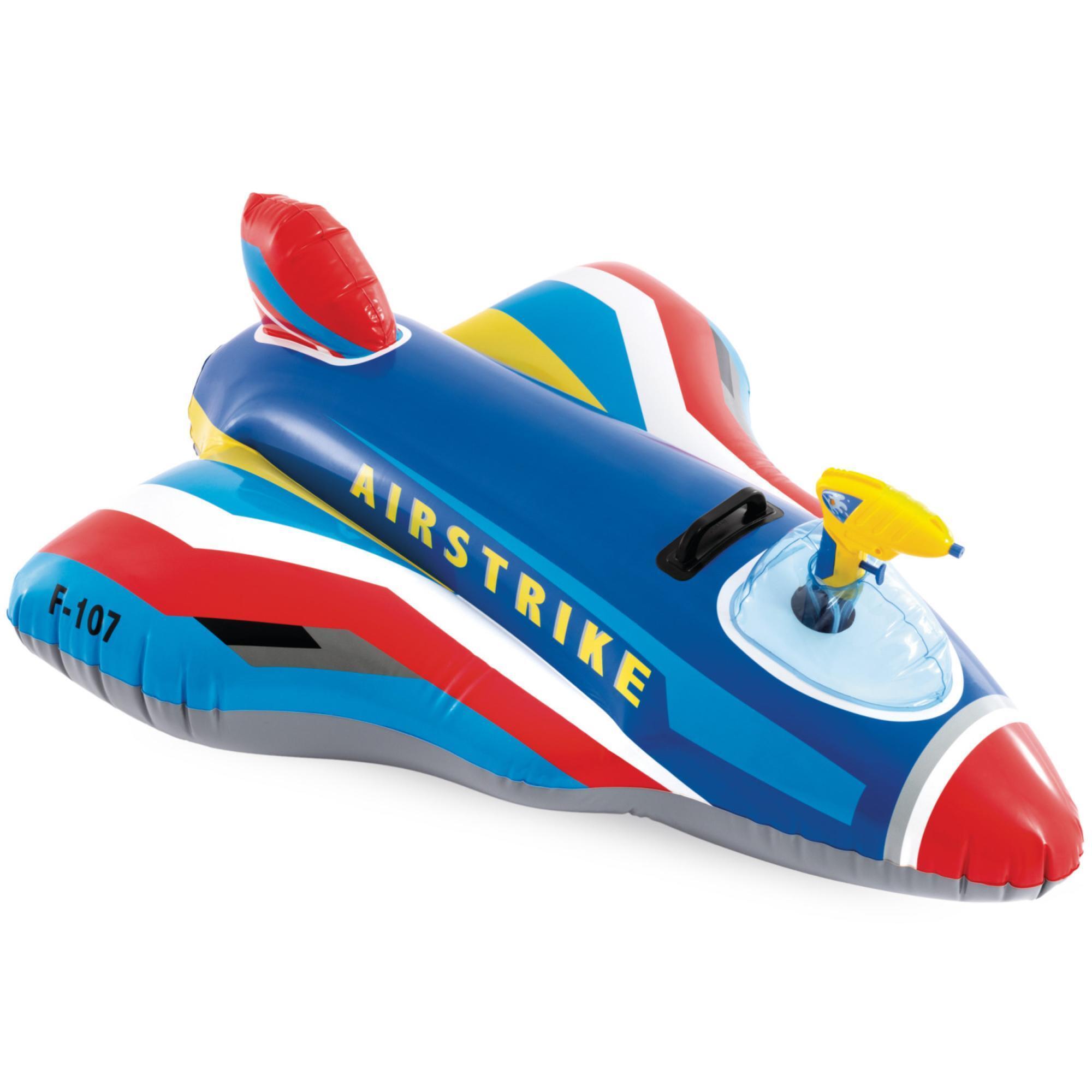 Wavejet Inflatables Intex Jet Fighter Plane Pool Float, Inflatable Ride On, Attached Water ...