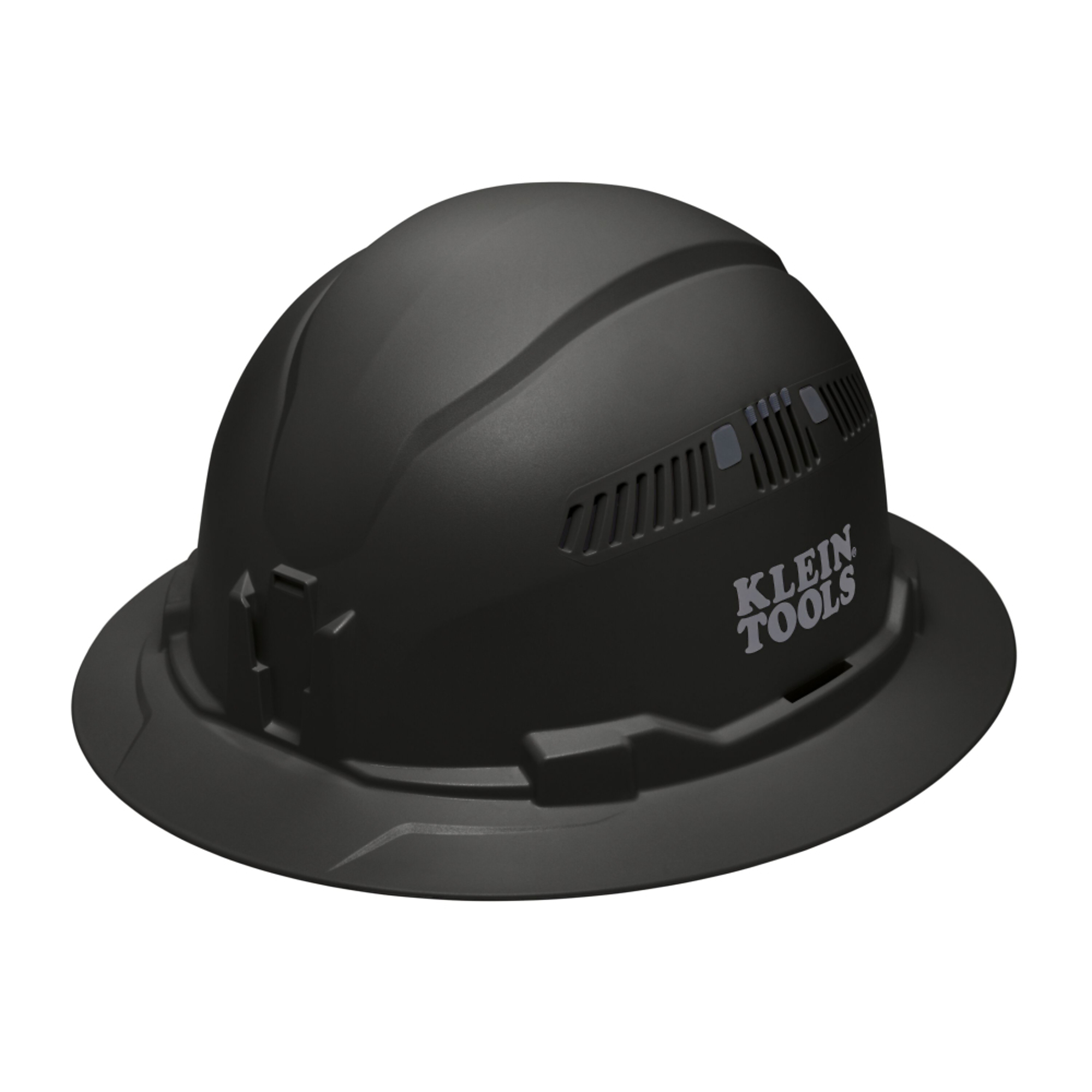 Hard Hat, Vented, Full Brim Style, Black, Klein Tools Model# 60961