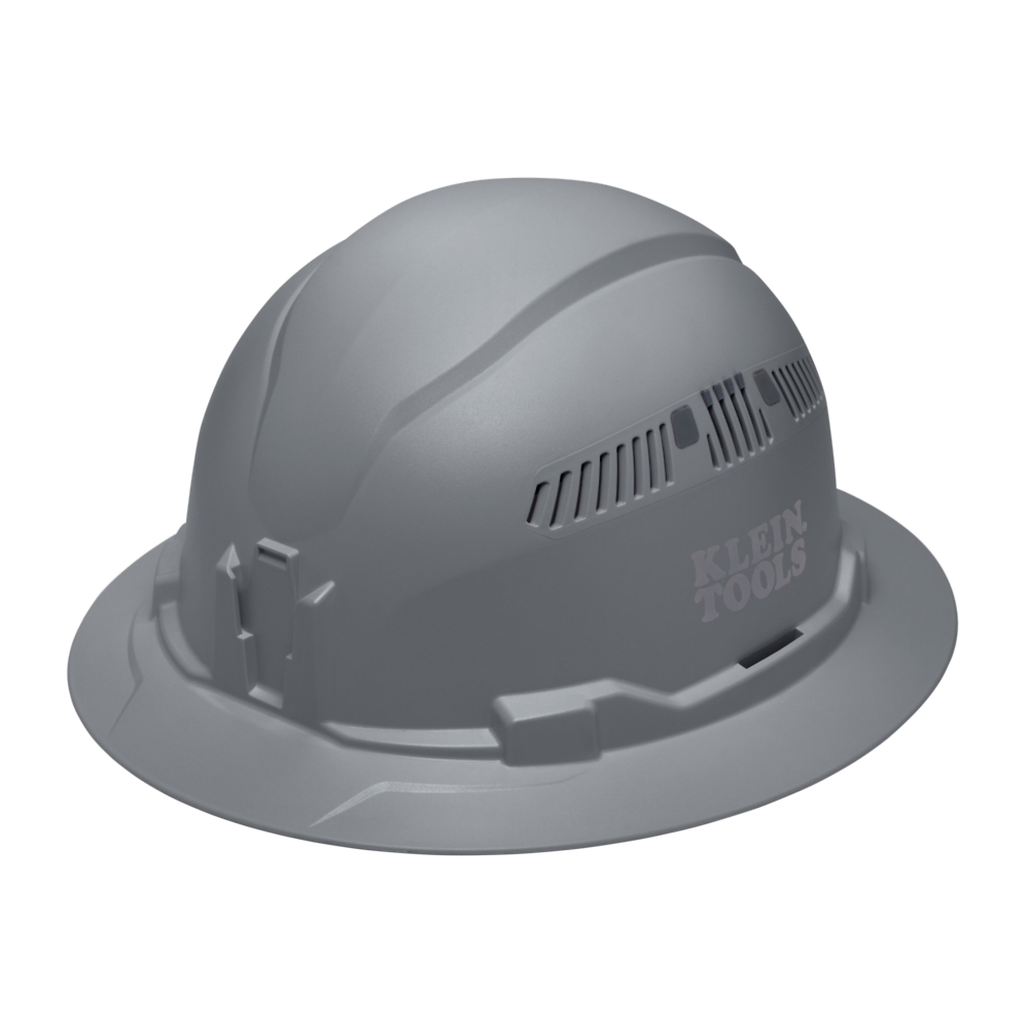 Hard Hat, Vented, Full Brim Style, Gray, Klein Tools Model# 60864BR