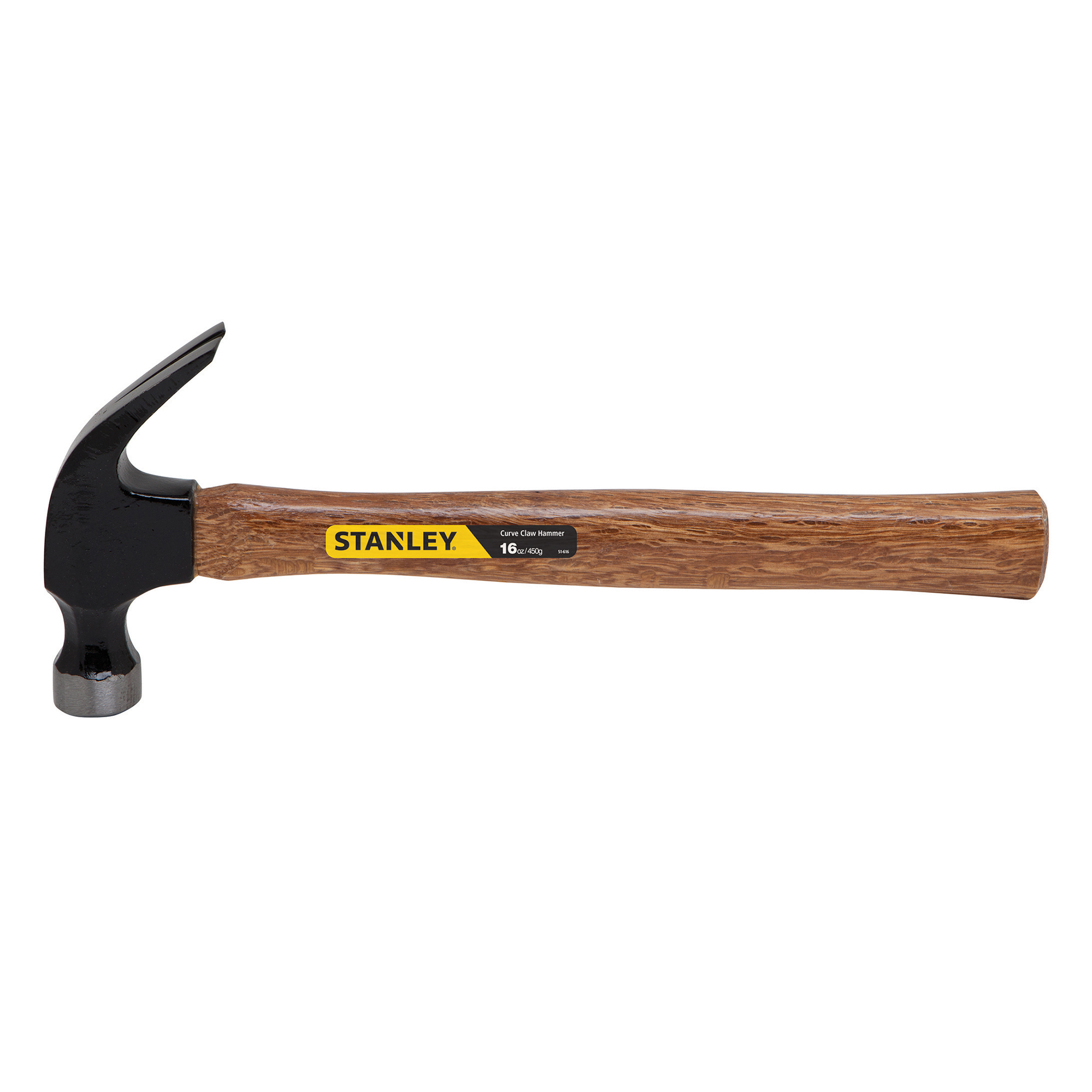STANLEY® Curved-Claw Wood-Handled Nailing Hammer, 51-616