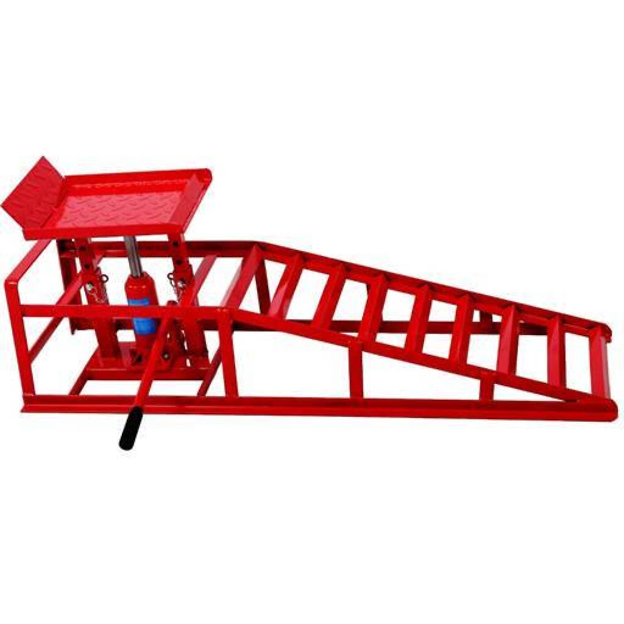 5 Ton Hydraulic Ramps (2 Pack), red, BAC-W46563681