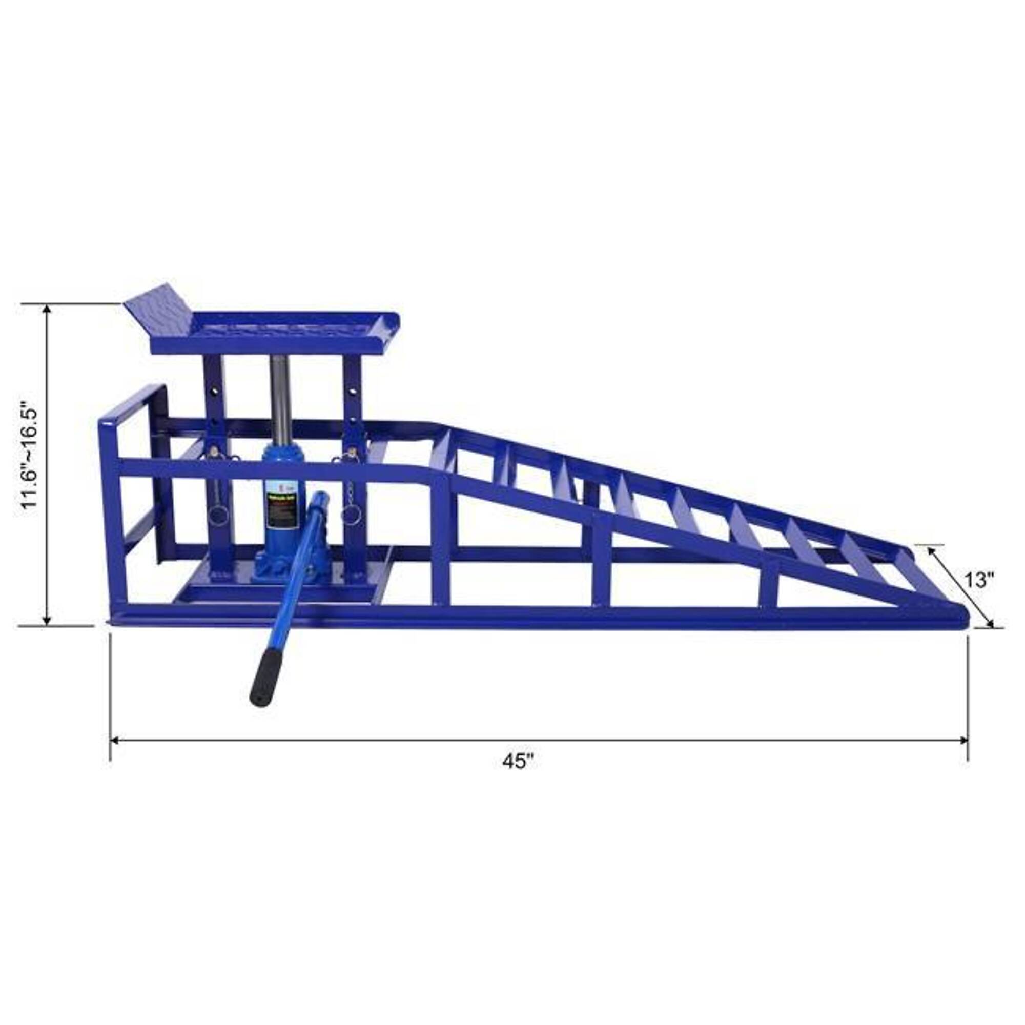 5 Ton Hydraulic Ramps (2 Pack), blue, BAC-W465P145222