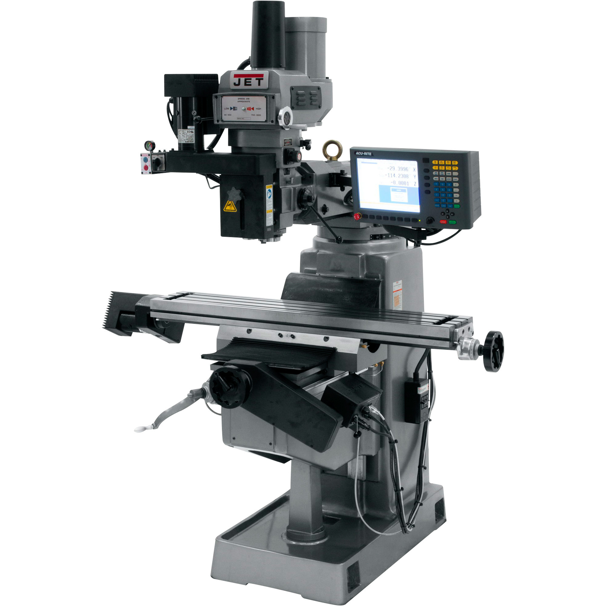 JET Mill with 3-Axis Acu-Rite G-2 Millpwr CNC, Variable Speed, 3 Phase, Model# JTM-4VS/690948