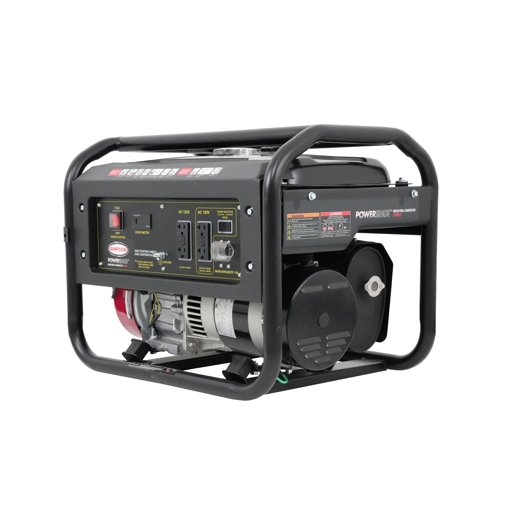 Simpson Industrial SCGH Series Generator- Honda GX200 engine, 2500 Watts, 120V
