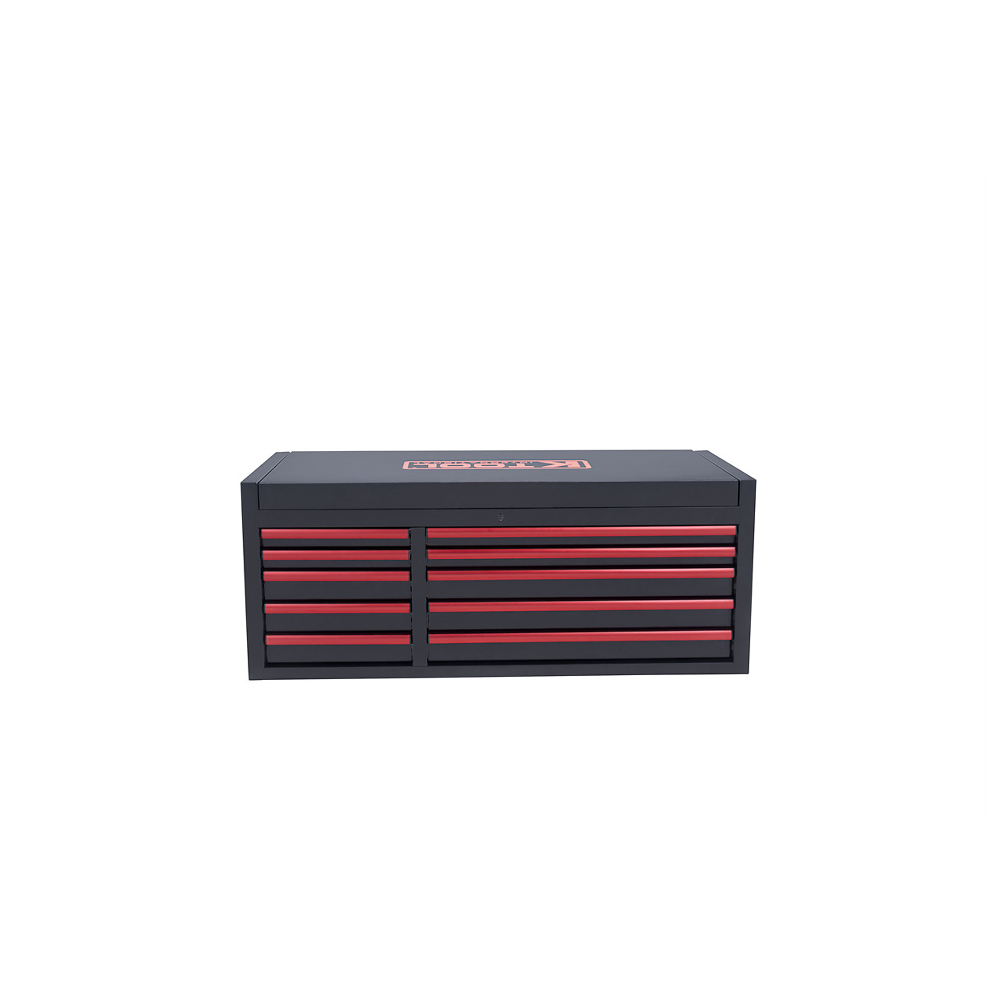 K Tool International Tool Box 55 Inch Premium 10 Drawer Double Bay 500 Pound (Matte Black)