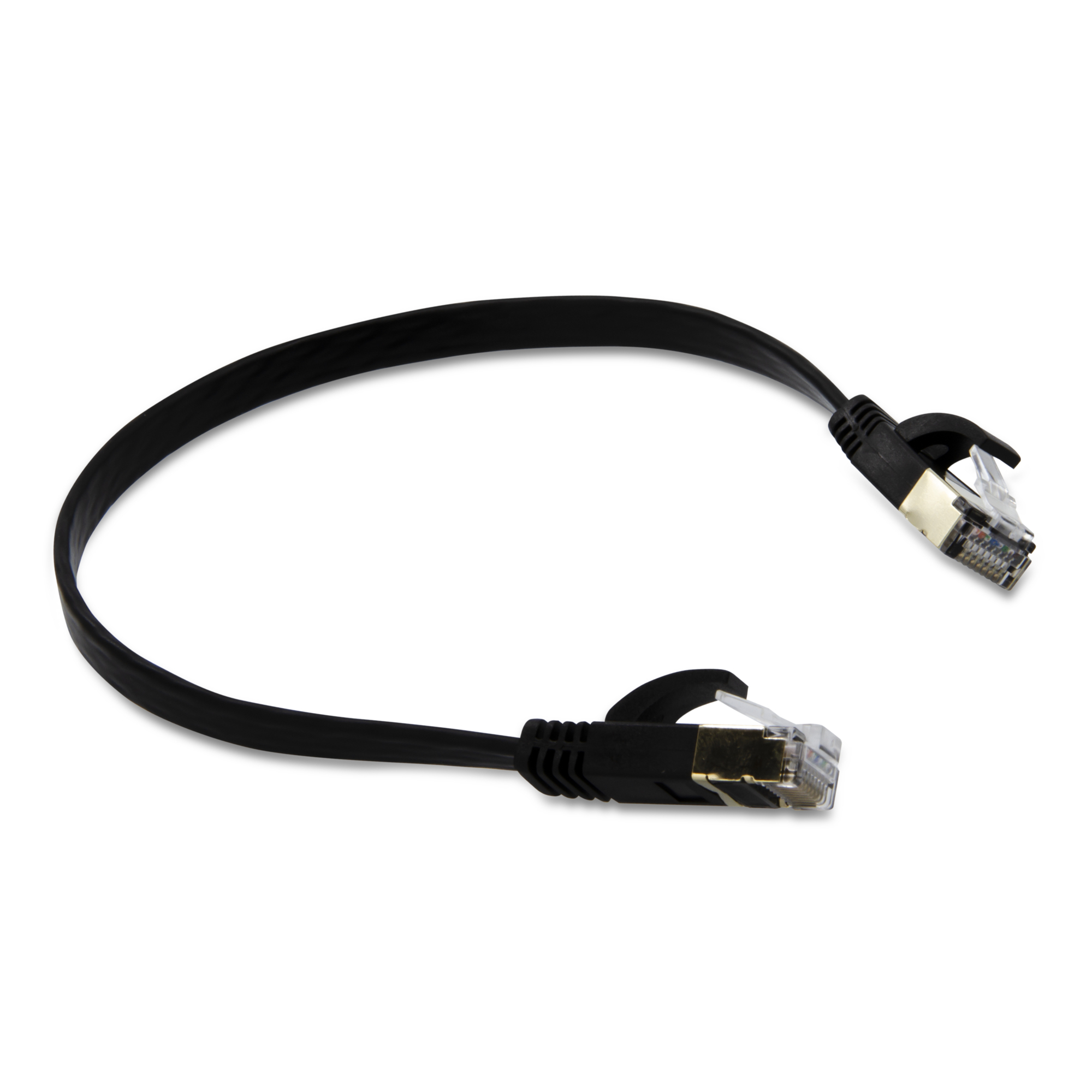 Triplett CAT7FL-1BK FLAT CAT7 10GBPS Professional Grade, SSTP 28AWG ...