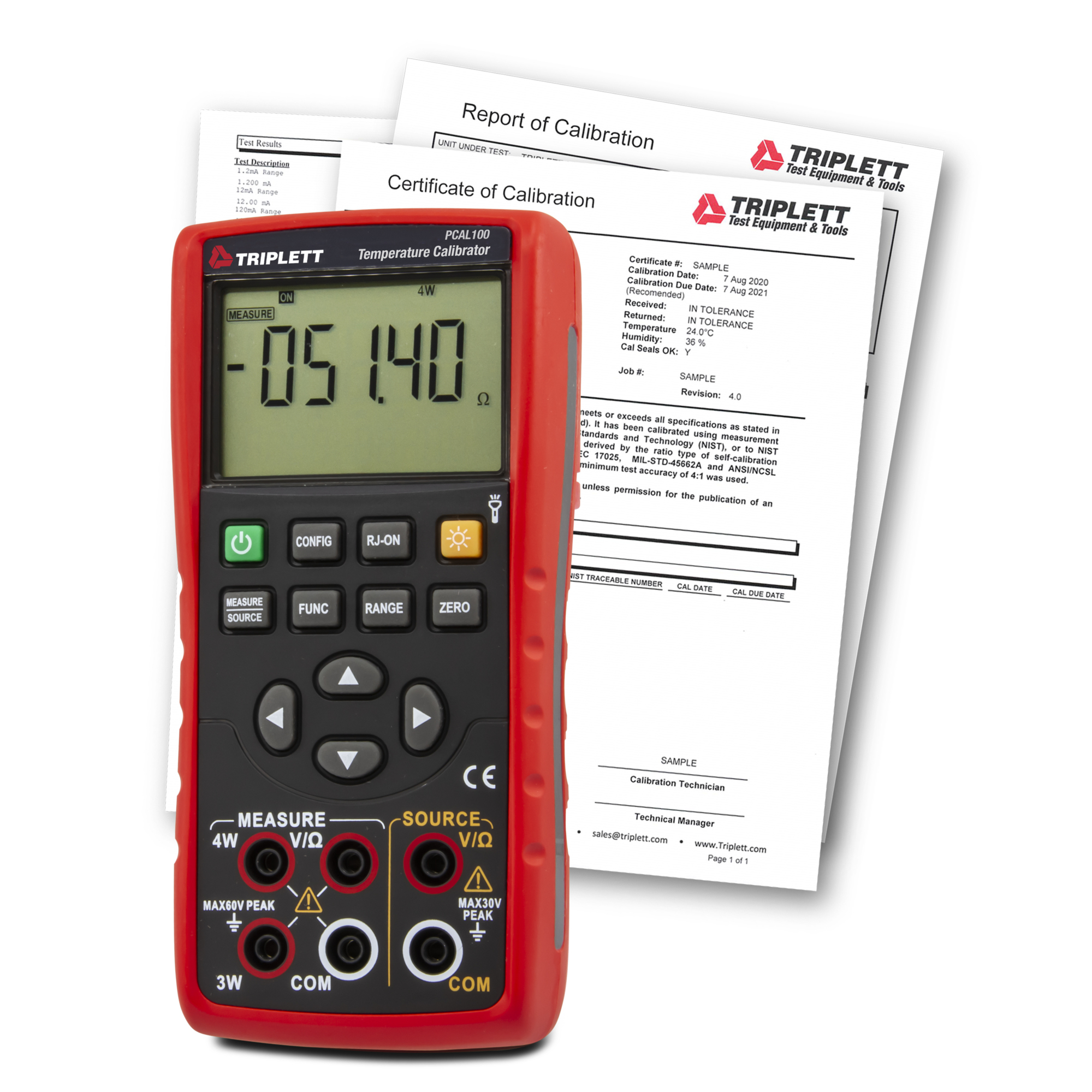 Triplett PCAL100-NIST Temperature Calibrator with Certificate of Traceability to N.I.S.T.