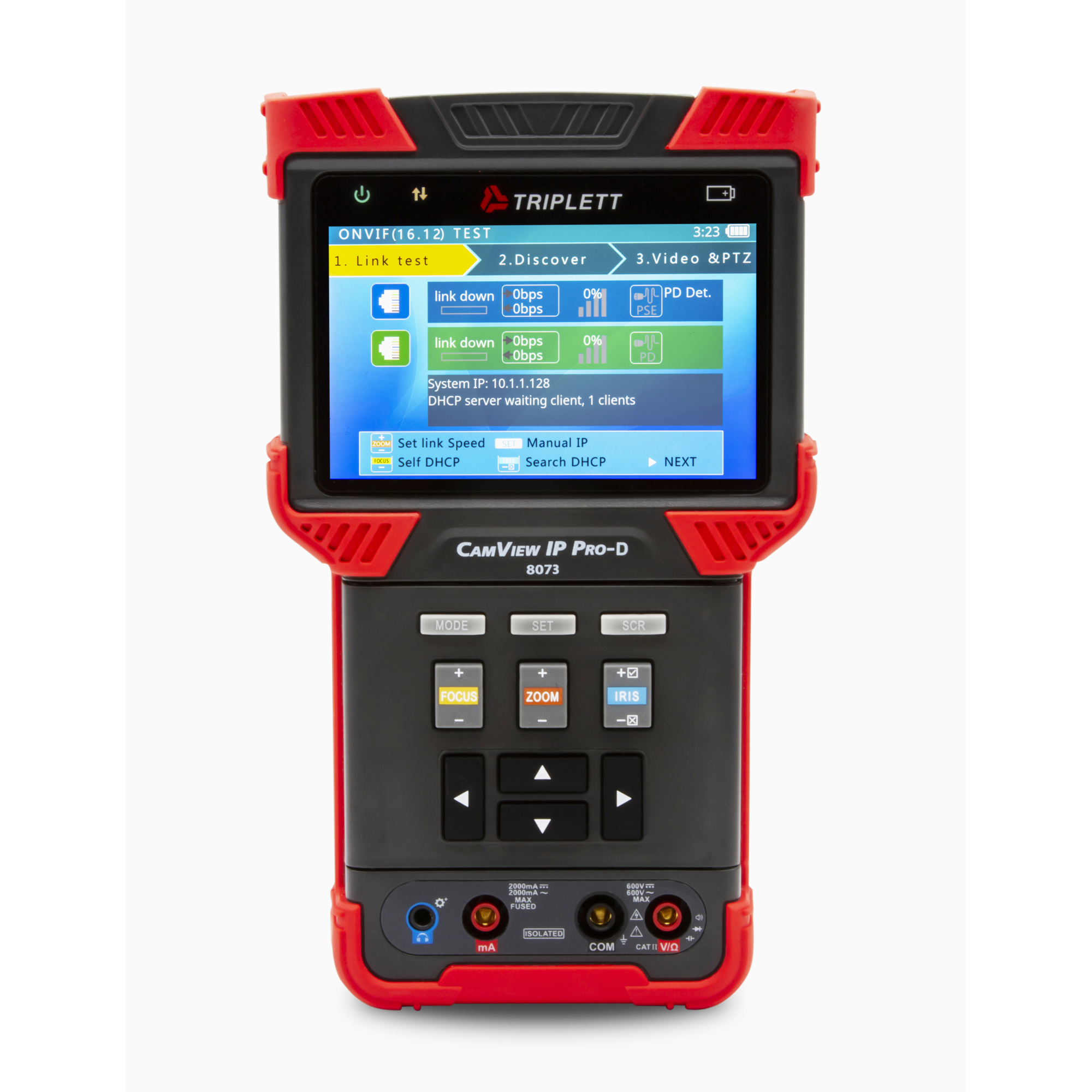 Triplett 8073 CamView IP Pro-D, 4" Ruggedized IP Security camera tester