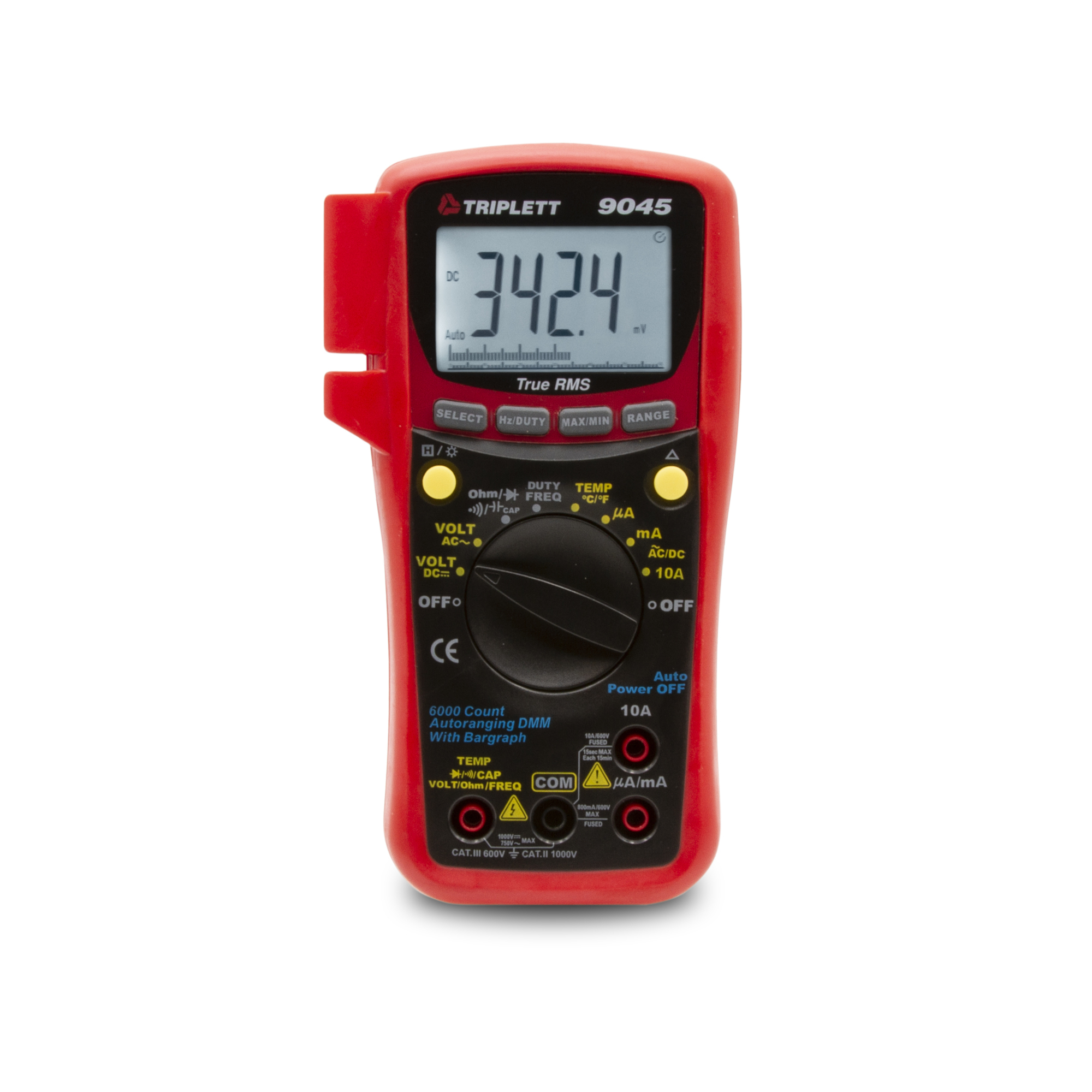 Triplett 9045 True RMS DMM w/ Temp., Cap., Freq. & Backlit LCD