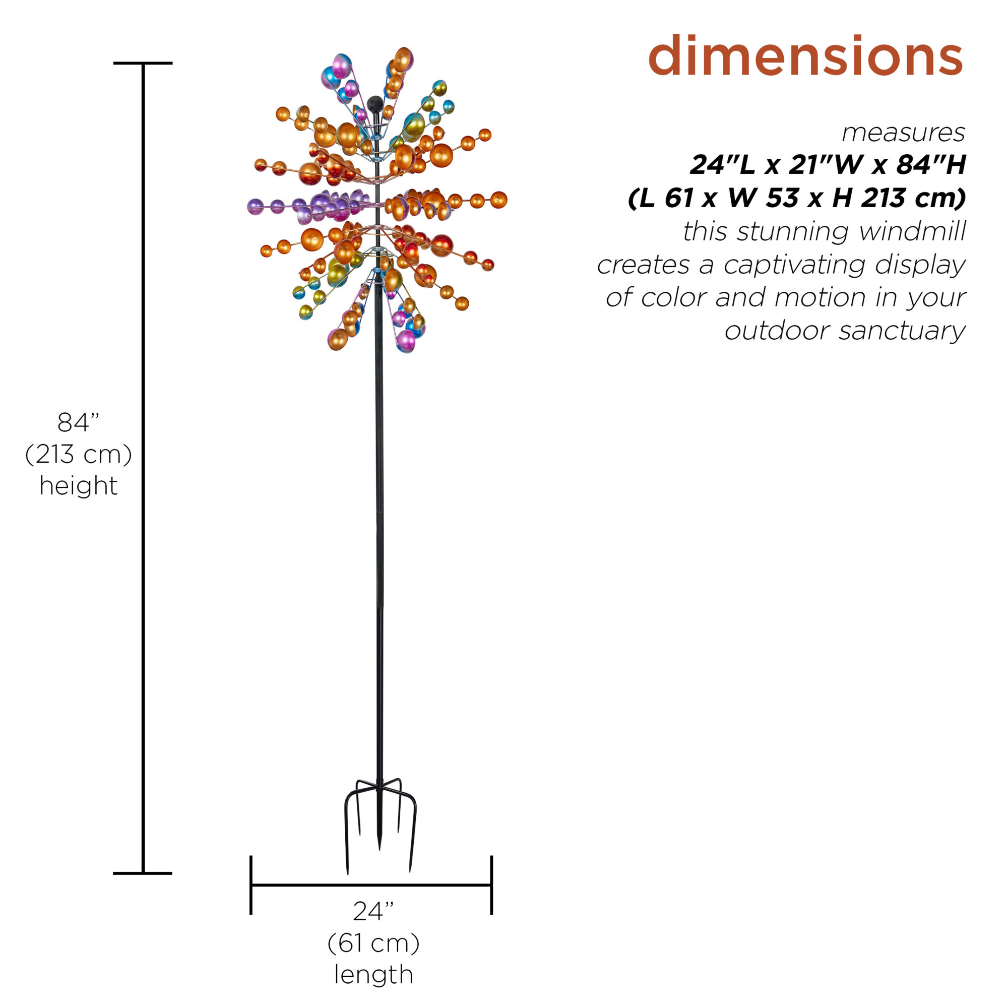 Multicolor Windmill Alpine Corporation 84\