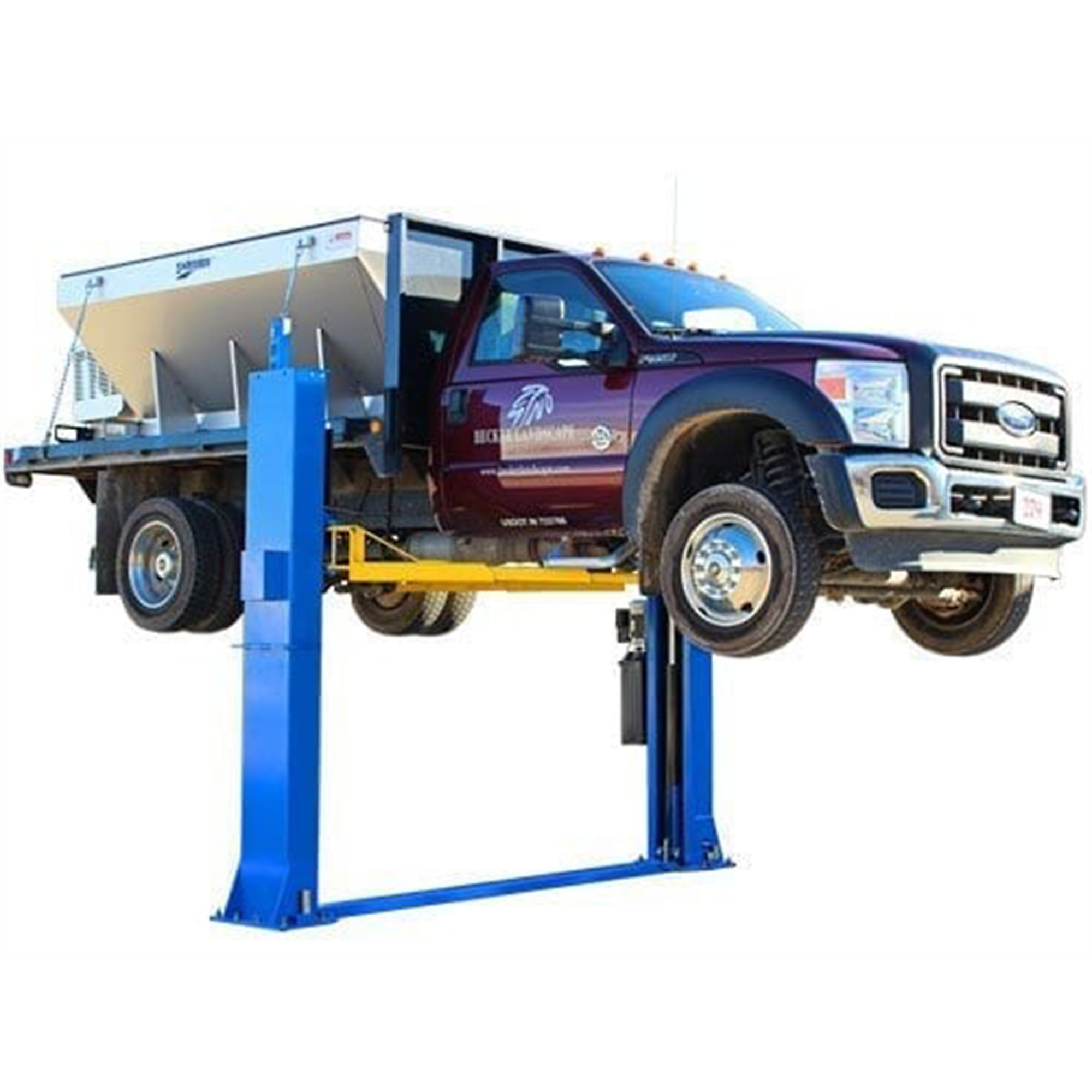 Atlas Automotive Equipment BP12000X 2-Post Commercial Grade Vehicle Lift, Baseplate, Open-top Style, 10’4” Minimum Ceiling Height, 12,000lb Capacity, 3-Stage Symmetric Arms, For Low Ceiling Garage Use