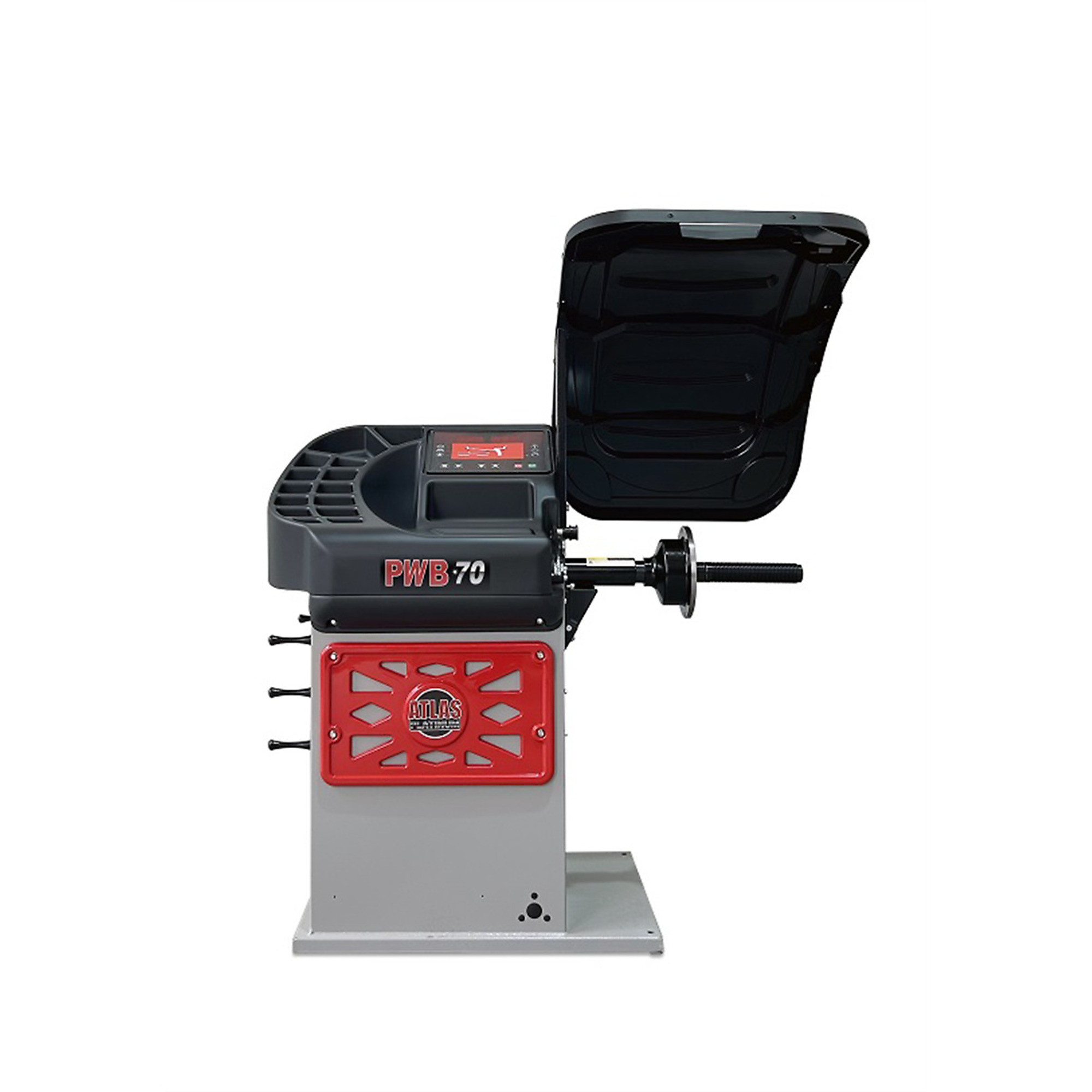 Atlas Automotive Equipment PWB70 Wheel Balancer, Electronic System, Advanced Optimatch Technology, LED Display, Laser Guide, 43" Max Tire Diameter, 165 lb. Max Wheel Weight, Automatic 2D Data Entry