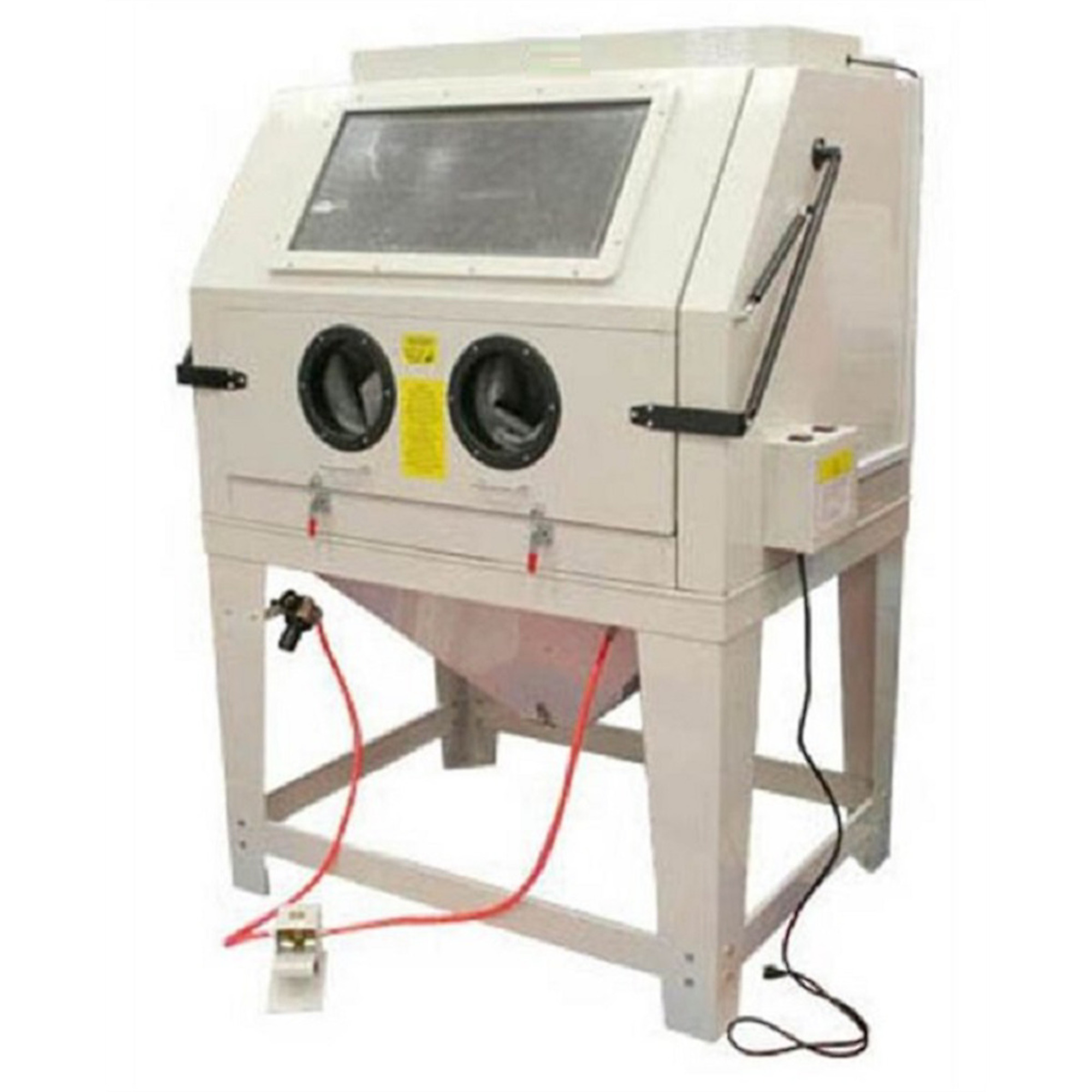 Atlas Automotive Equipment SBC990 Media Sandblast Cabinet w/Vacuum, 46" x 34" x 33 1/2", Foot Operated Control, Self-contained Dust Collection, XL Top/Front Load Door, 16 Gauge Cabinet Panels, 110V